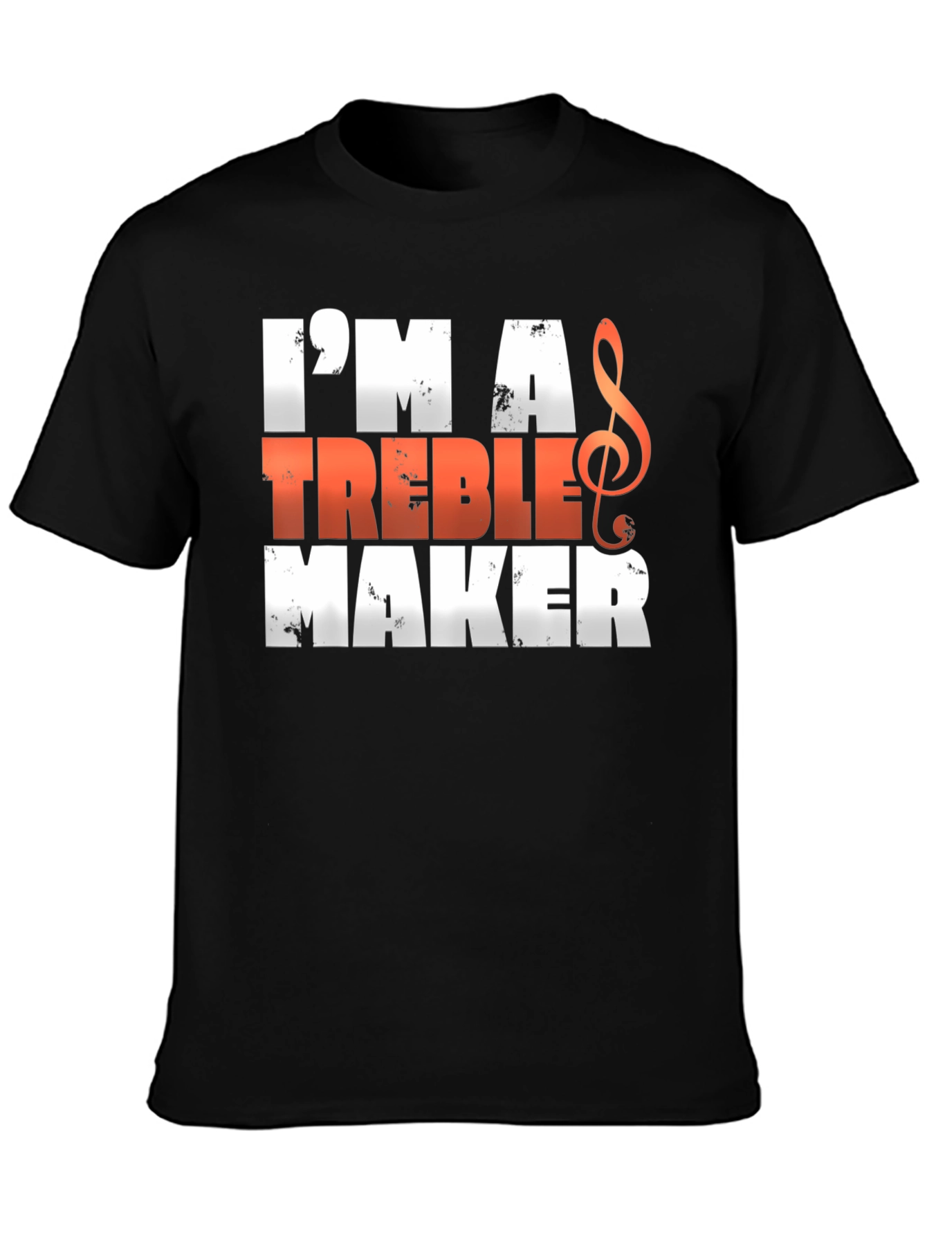 Black Treble Maker Graphic T-Shirt - Music Lover Tee view 3