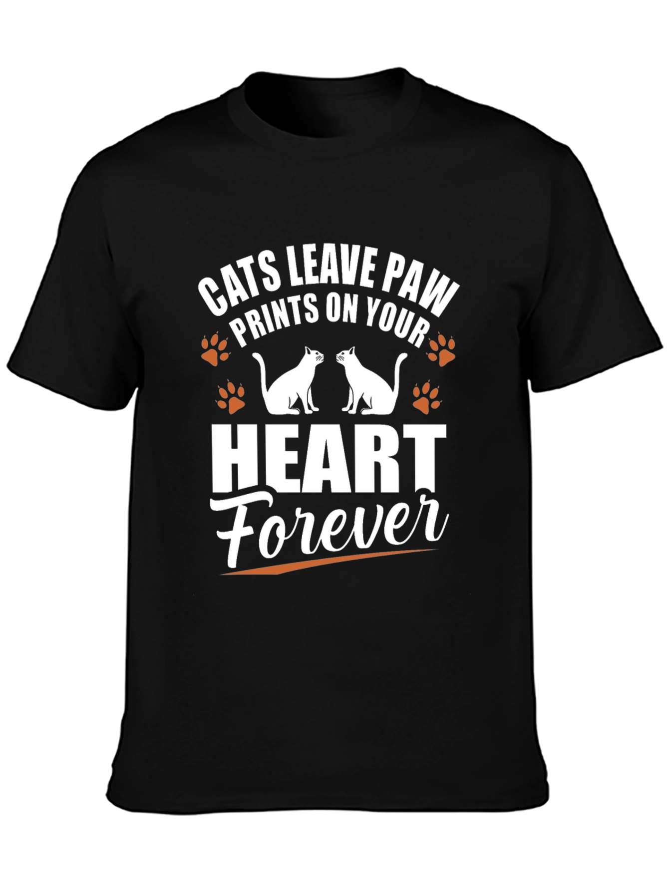 Black Cats Leave Paw Prints T-Shirt view 3
