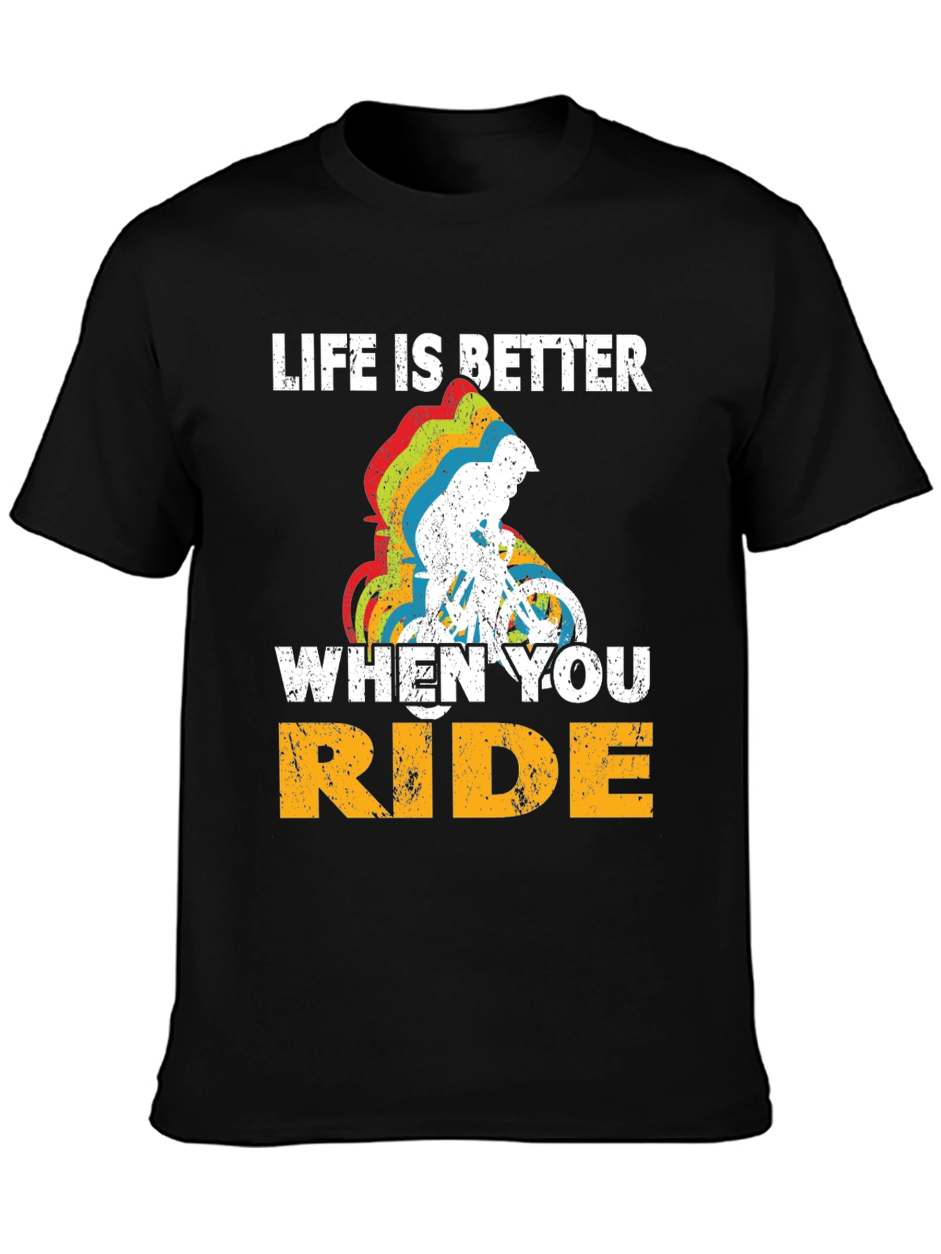 Black Life Is Better When You Ride T-Shirt view 3