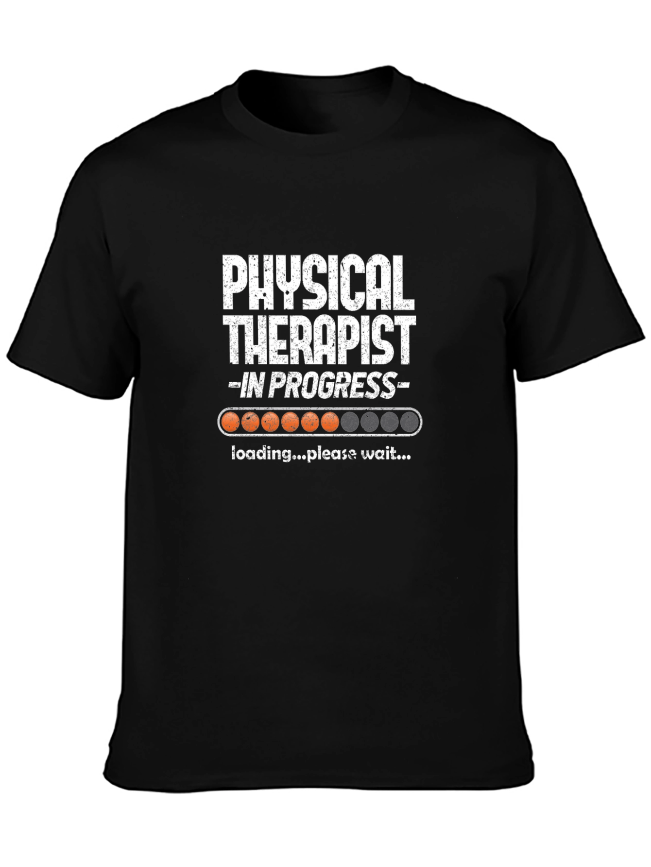 Black Physical Therapist in Progress Loading T-Shirt view 3