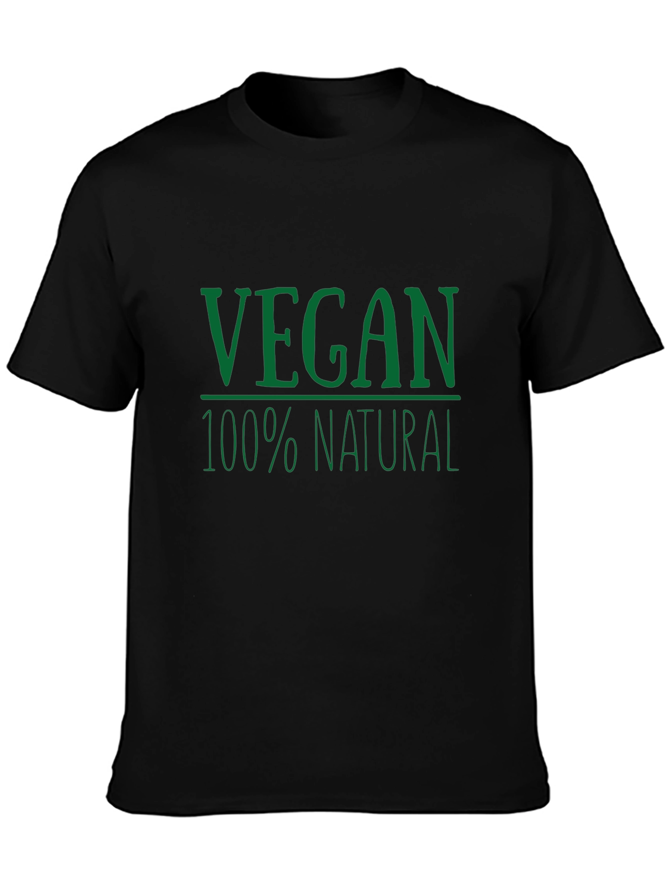 Vegan 100% Natural Graphic T-Shirt - Black - 3