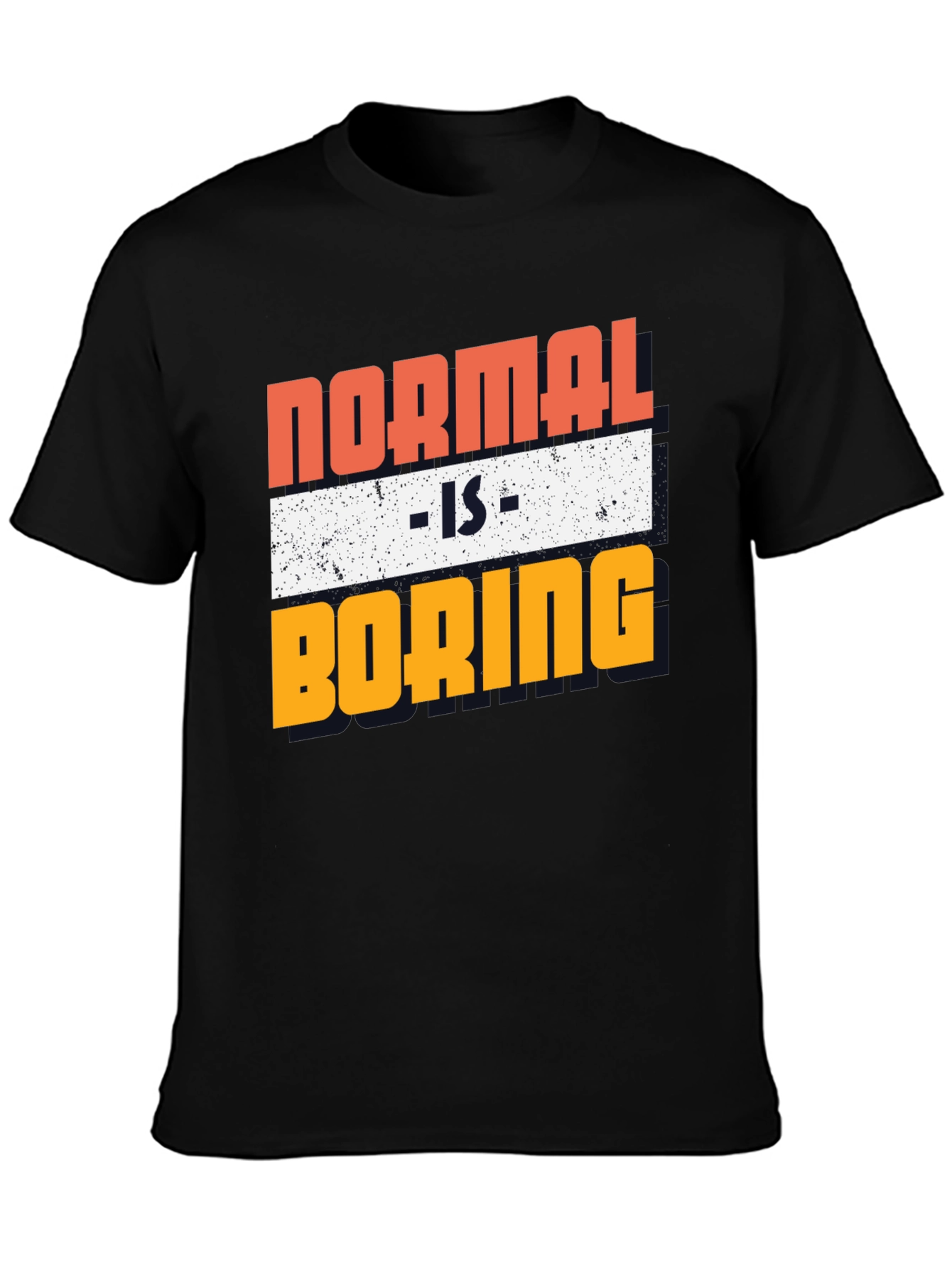 Black Normal Is Boring Graphic Tee view 3