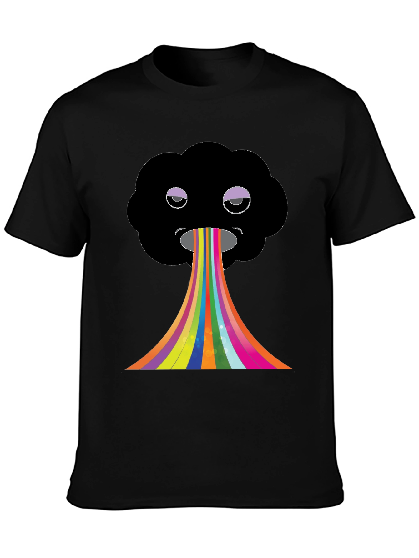 Black Rainbow Cloud Graphic Tee view 3