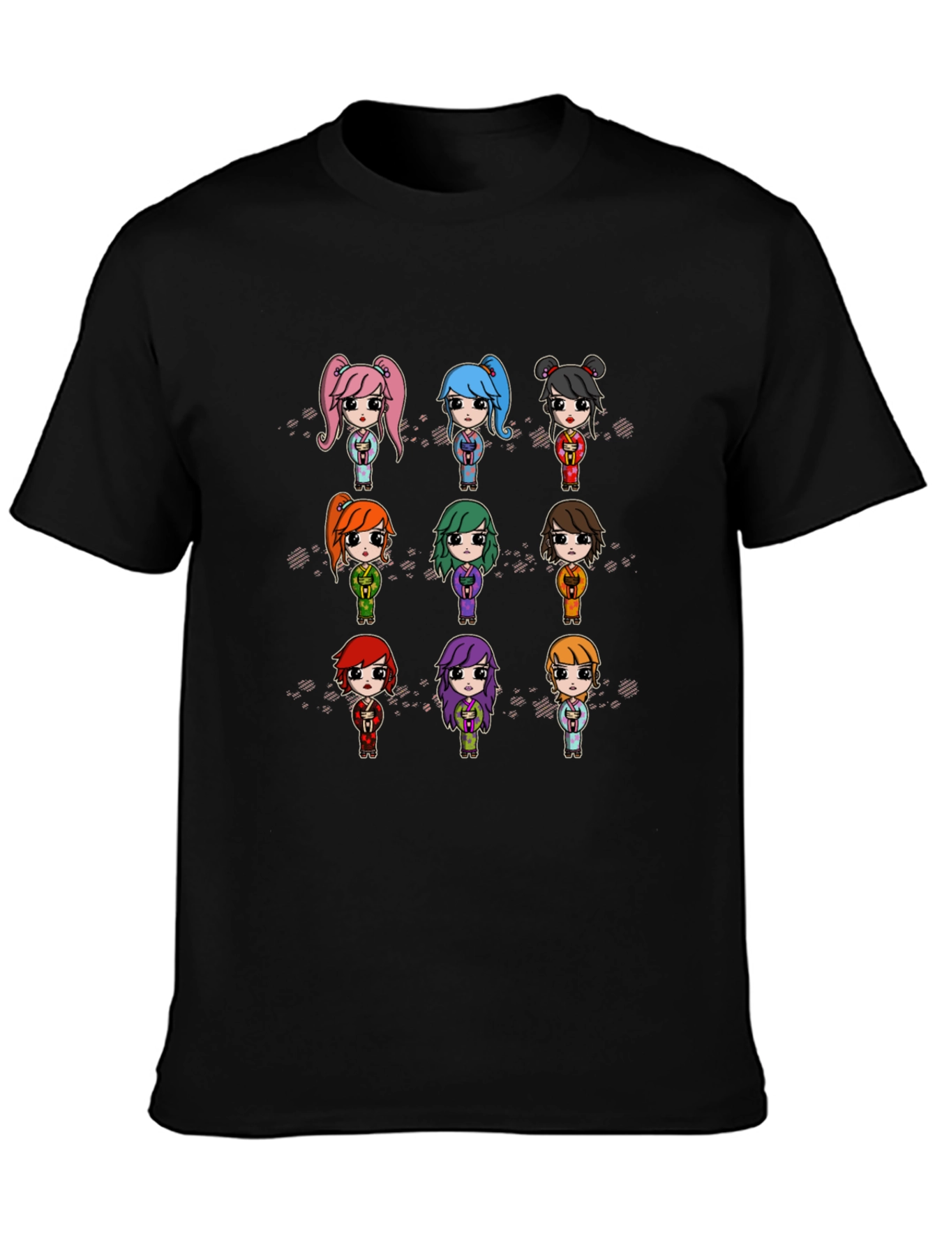 Black Anime Girl T-Shirt: Unique Design, Comfortable Fit view 3