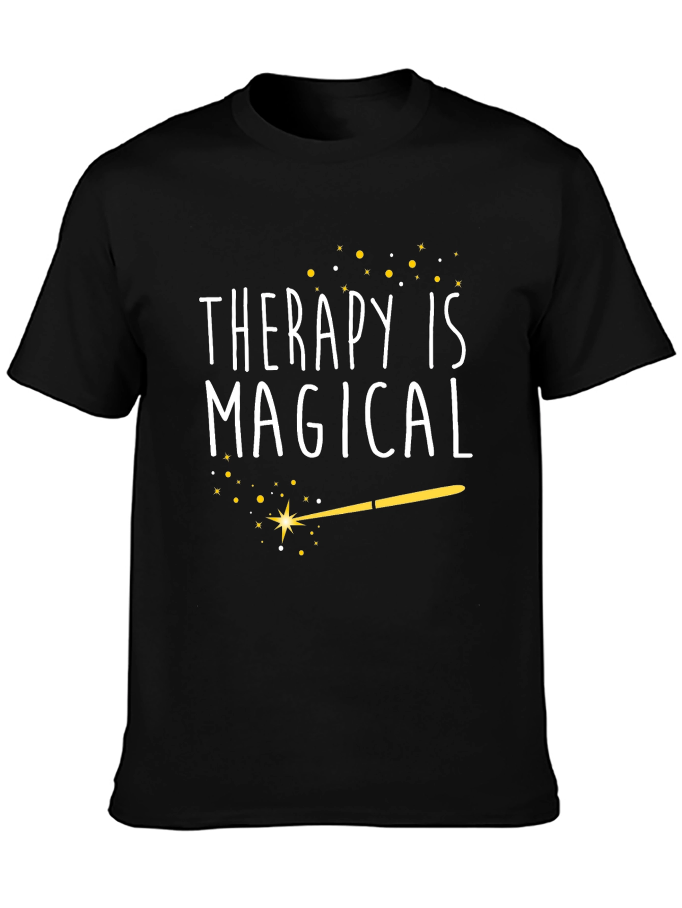 Black Therapy is Magical T-Shirt - Graphic Tee view 3
