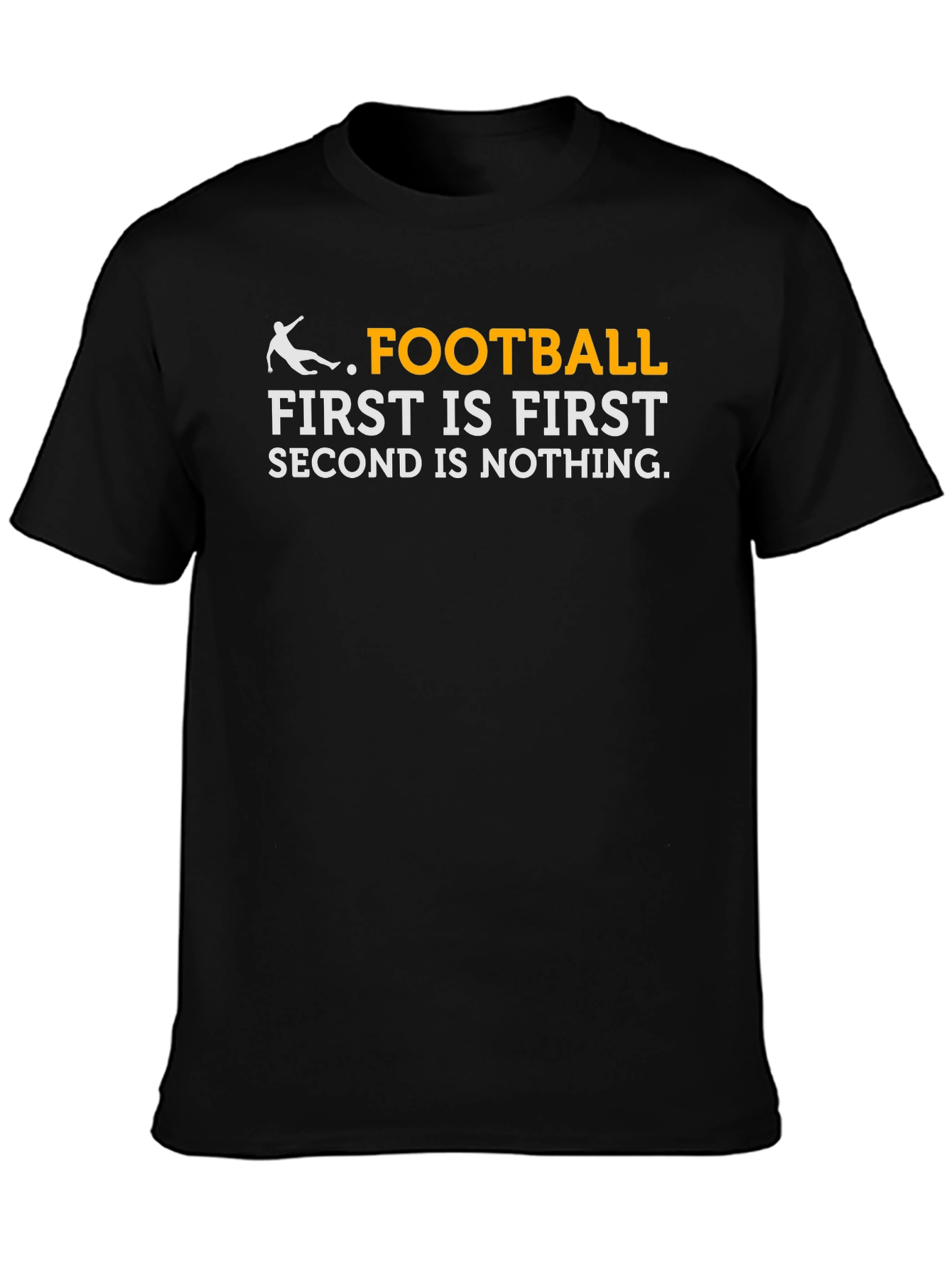 Black Football First T-Shirt view 3