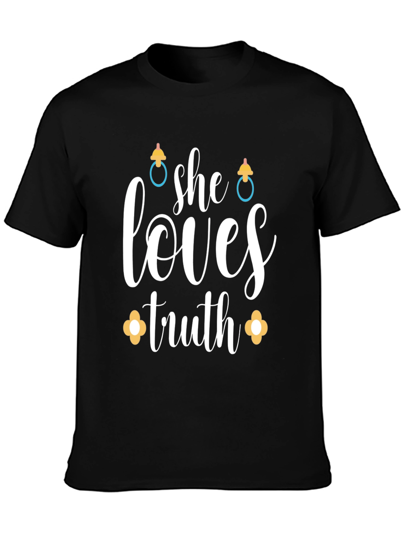 Black She Loves Truth T-Shirt view 3