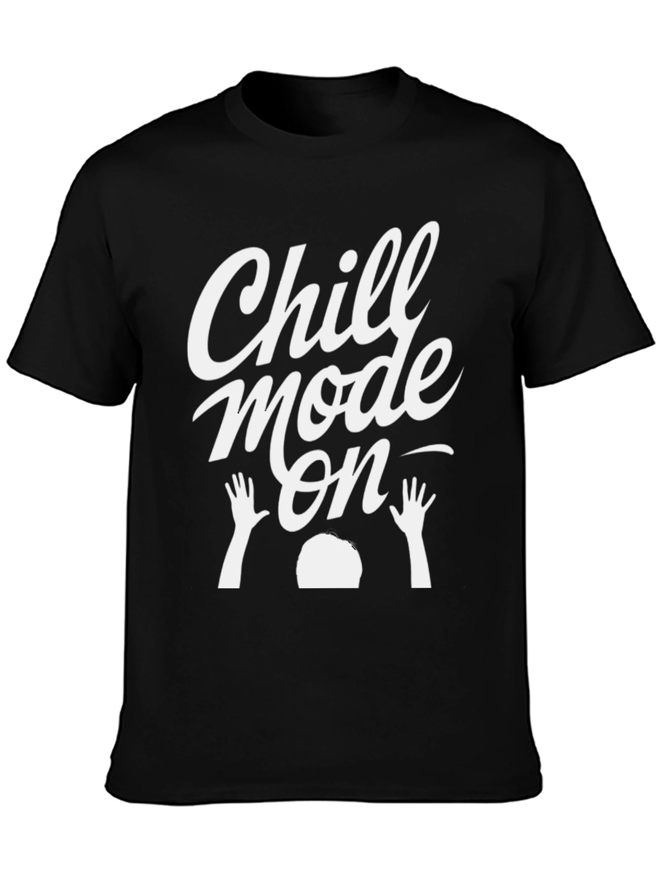 Black Chill Mode On Graphic T-Shirt view 3