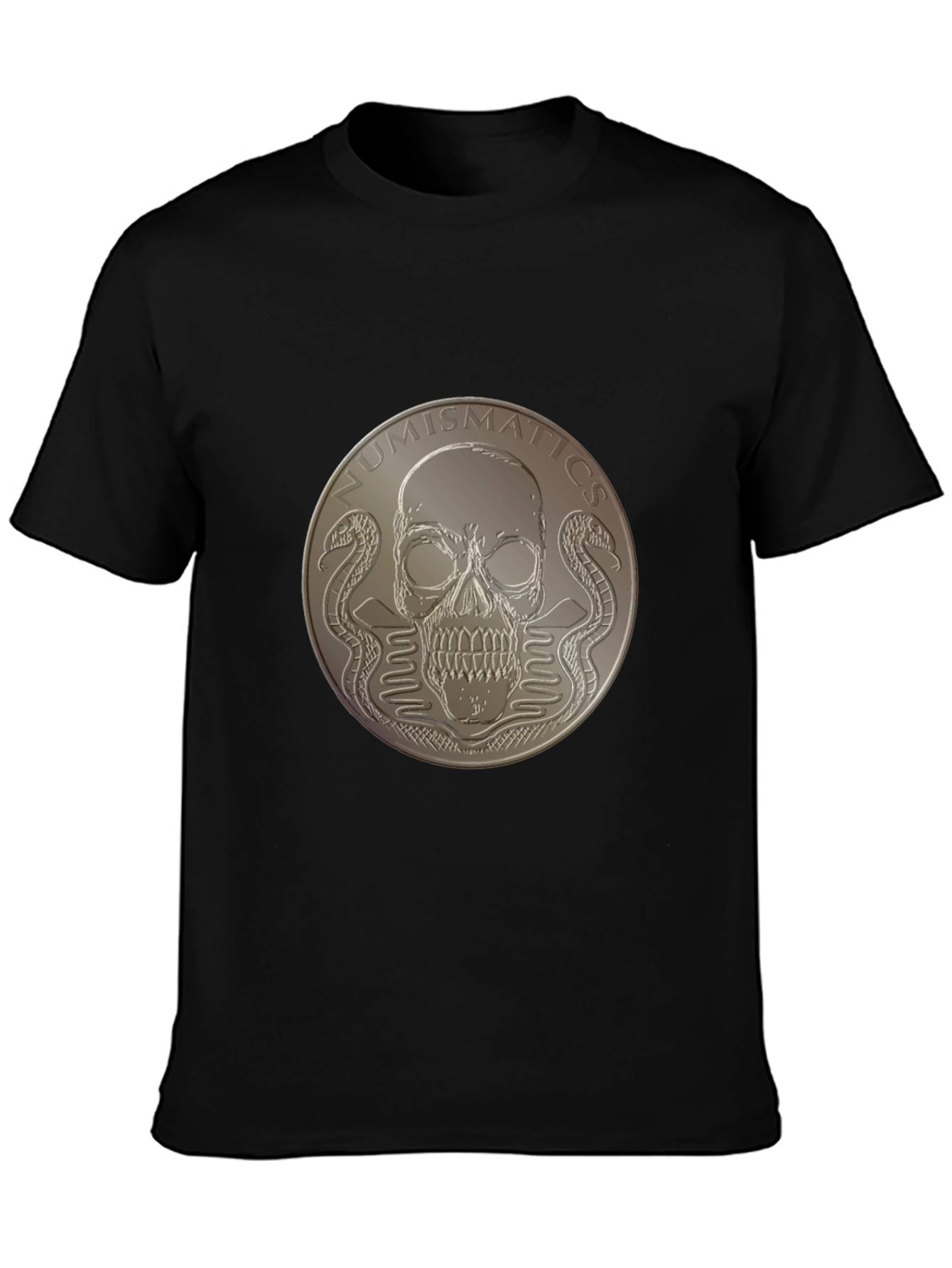 Black Numismatics Skull & Snakes Graphic Tee - Black view 3