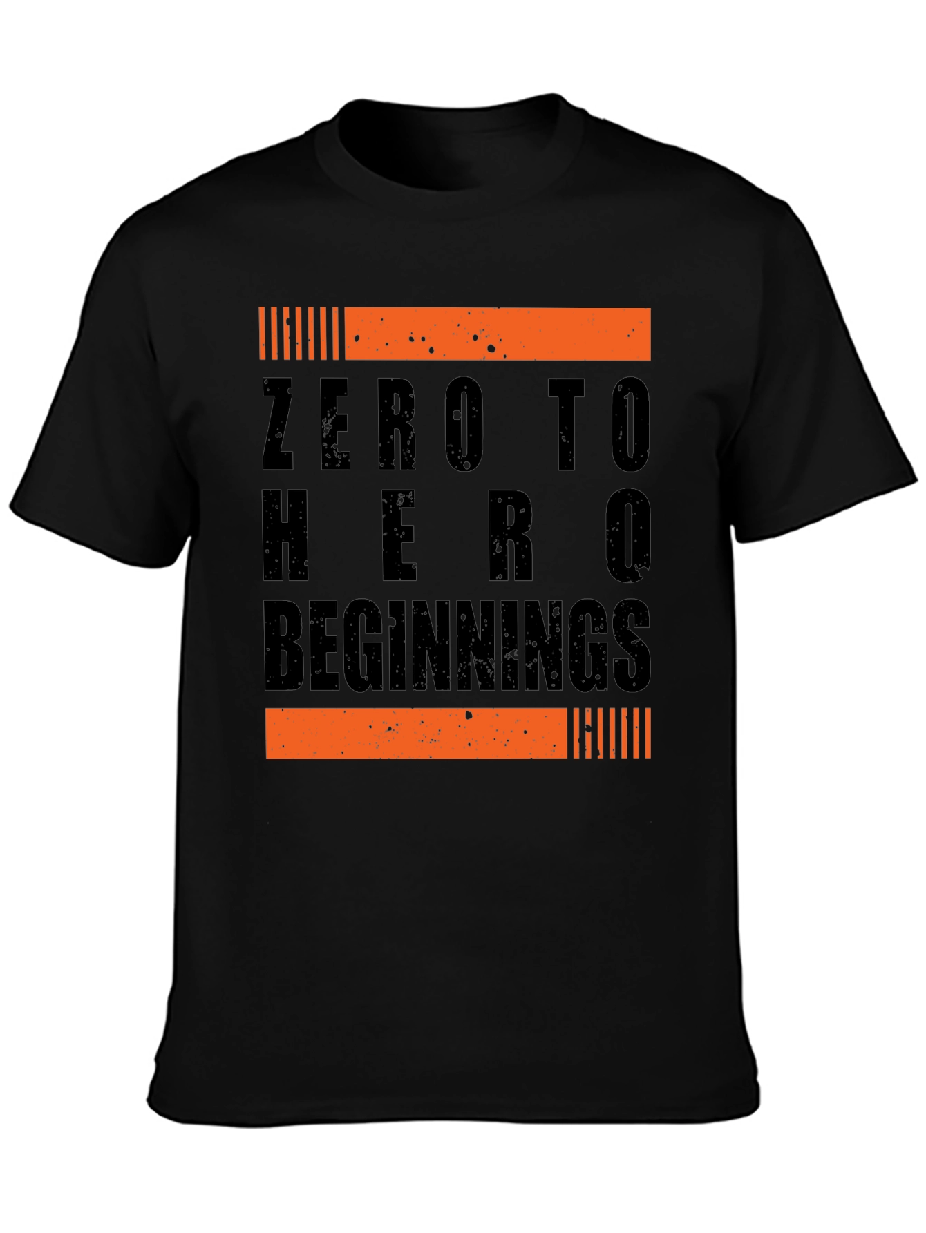 Black Zero to Hero Beginnings Black Graphic Tee view 3