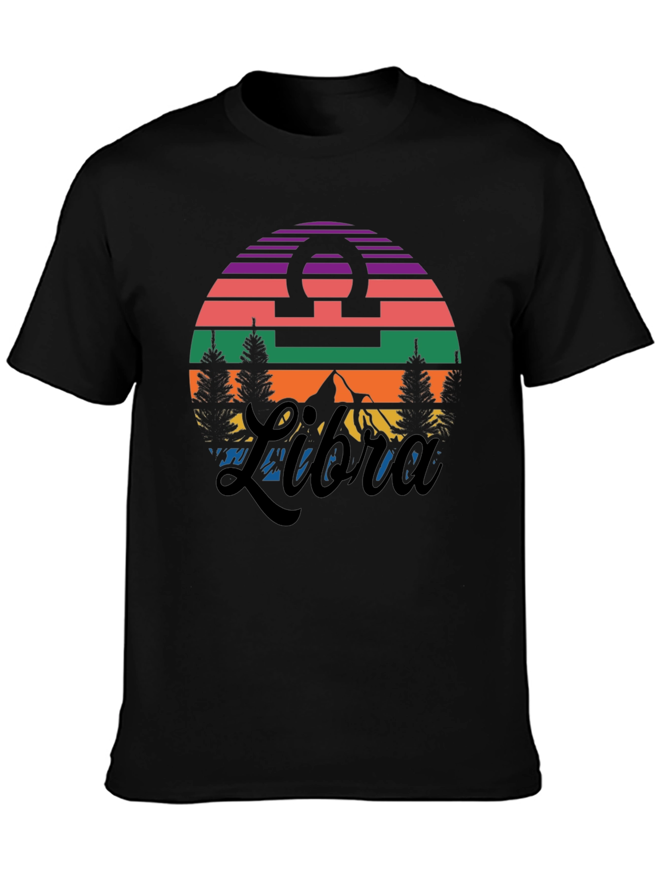 Black Libra Sunset T-Shirt view 3