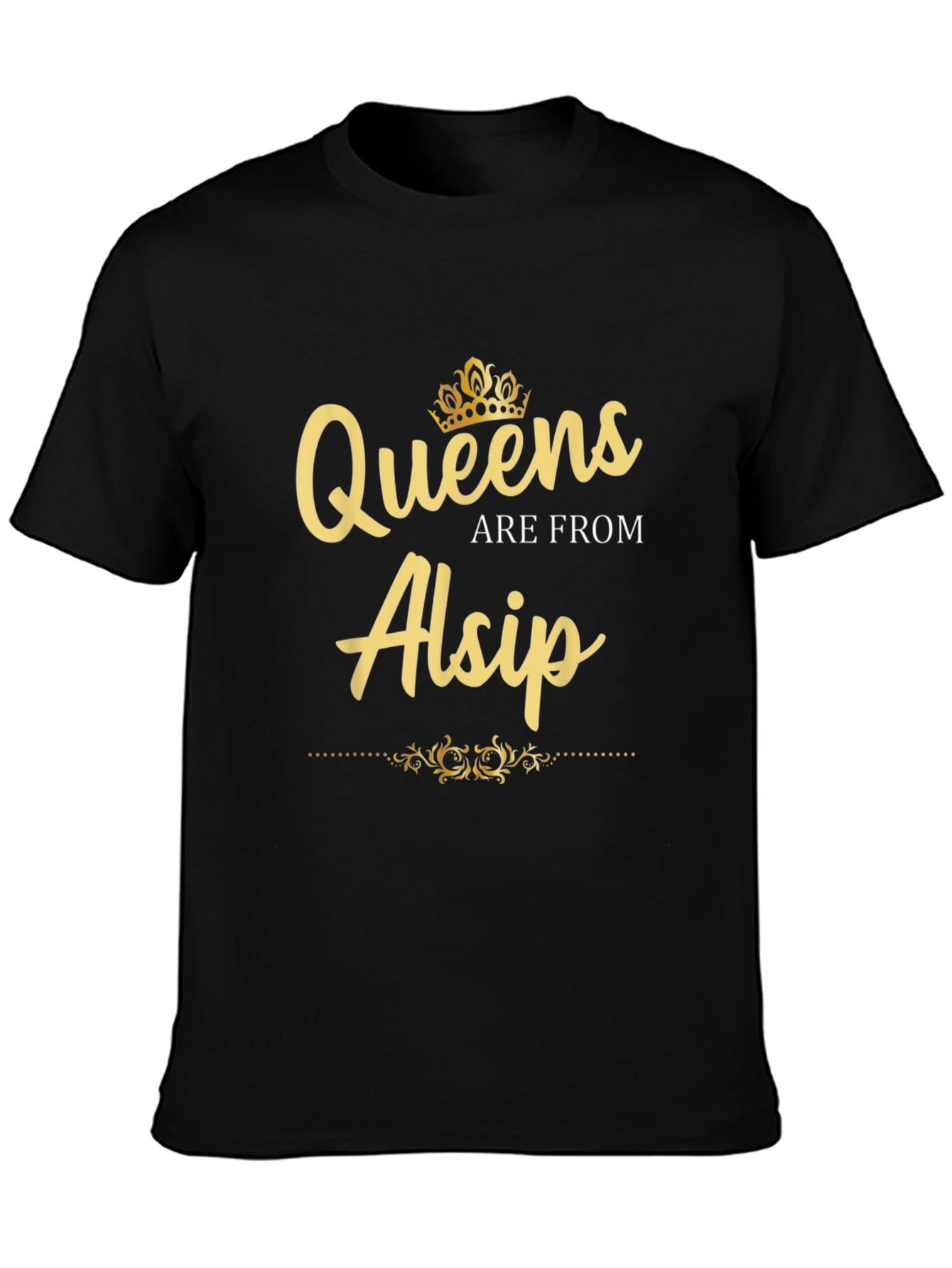 Black Queens Are From Alsip - Novelty Graphic T-Shirt view 3