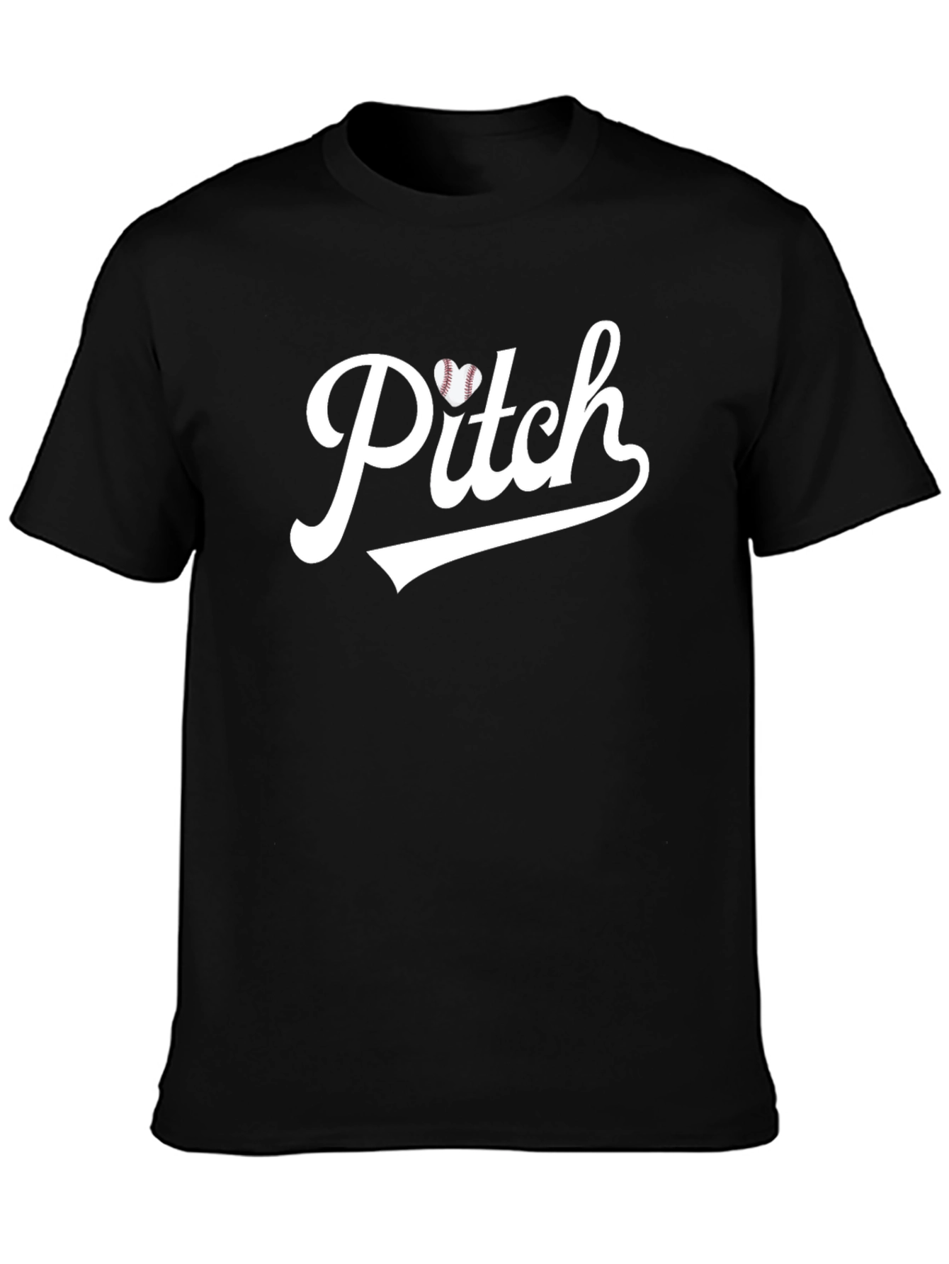 Black Baseball Pitch Graphic Tee - Sporty Casual view 3