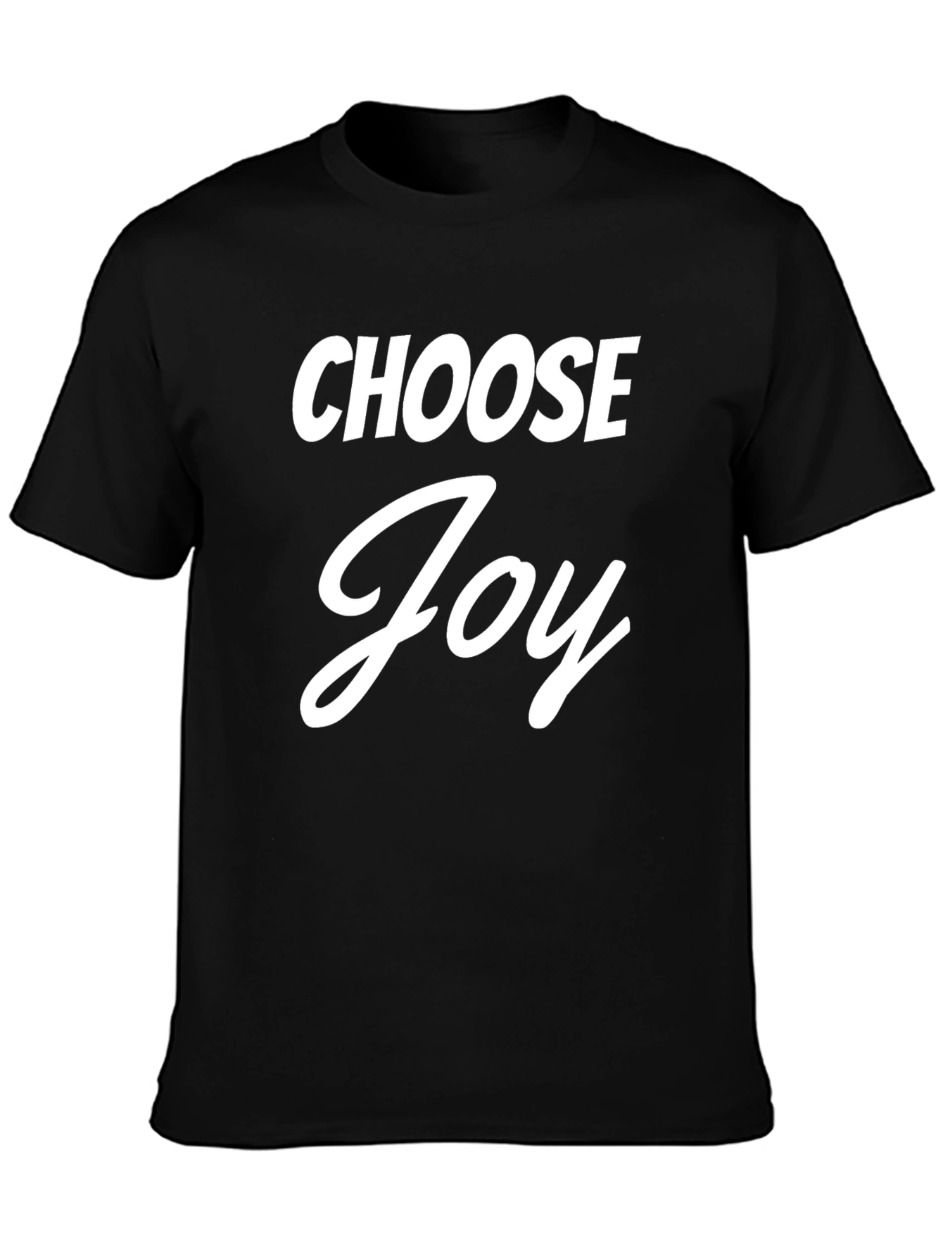Black Choose Joy Graphic Tee - Positive Vibes T-Shirt view 3