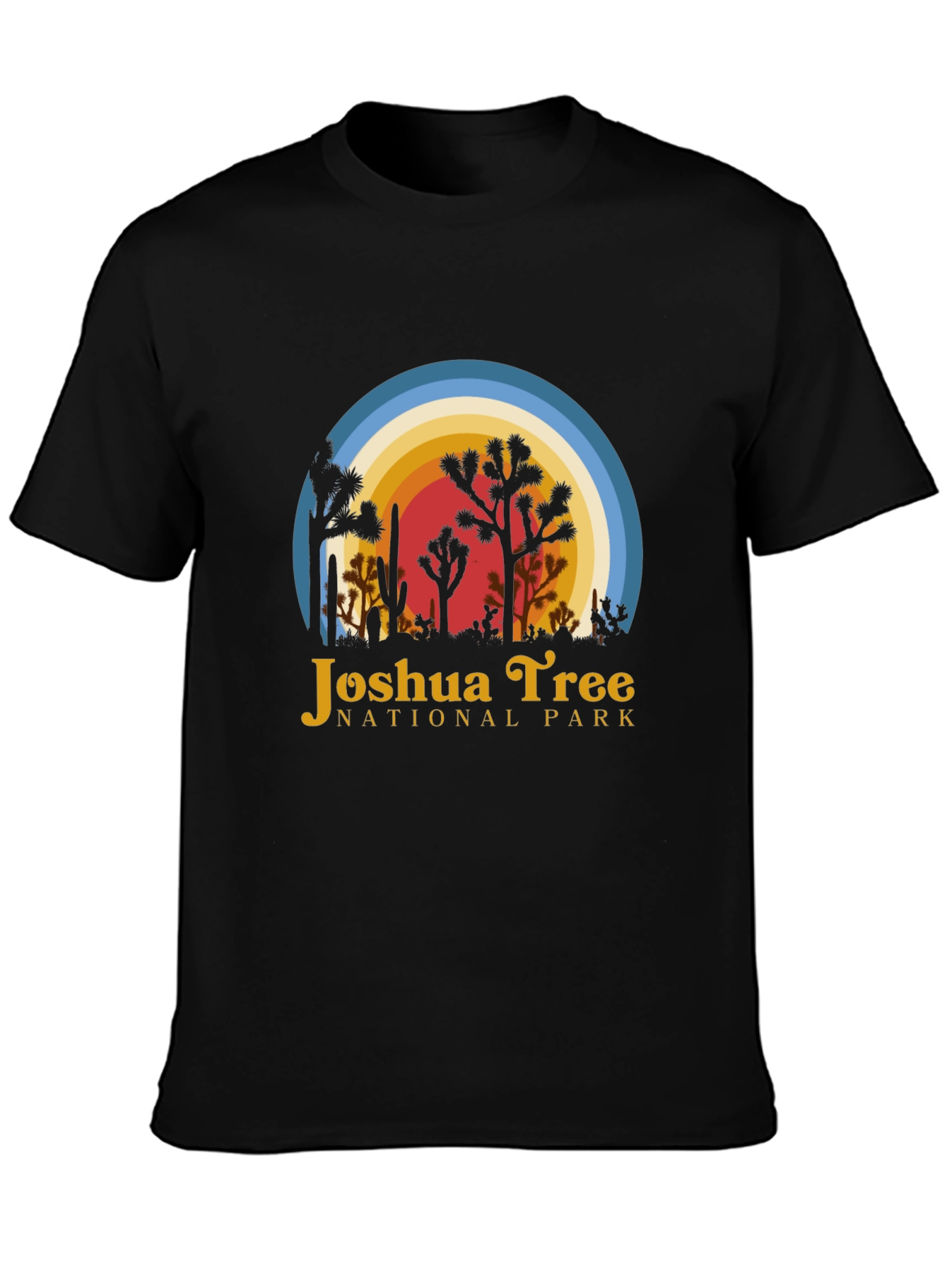 Black Joshua Tree National Park T-Shirt view 3
