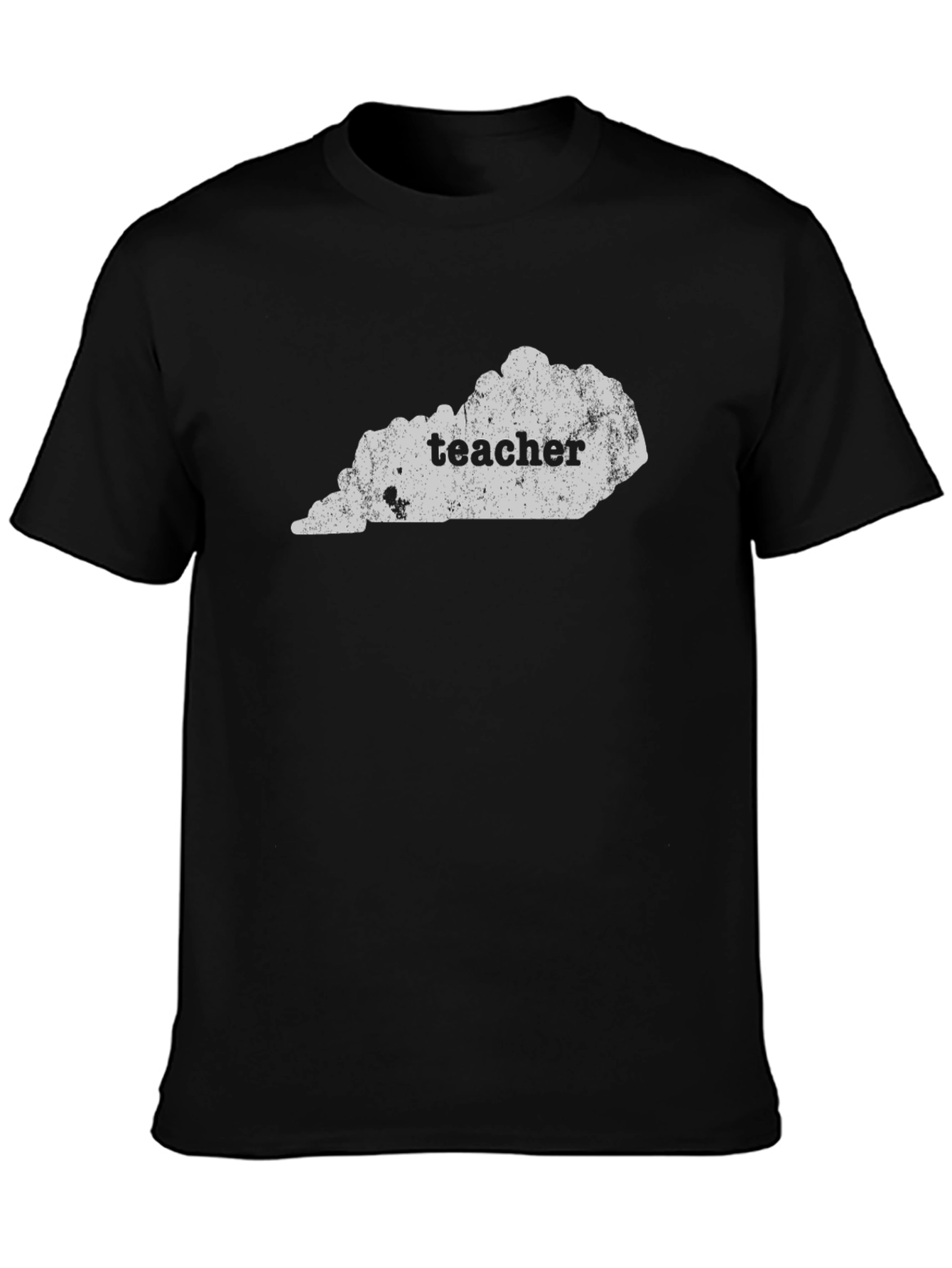 Black Kentucky Teacher Graphic T-Shirt - Unisex Black Tee view 3
