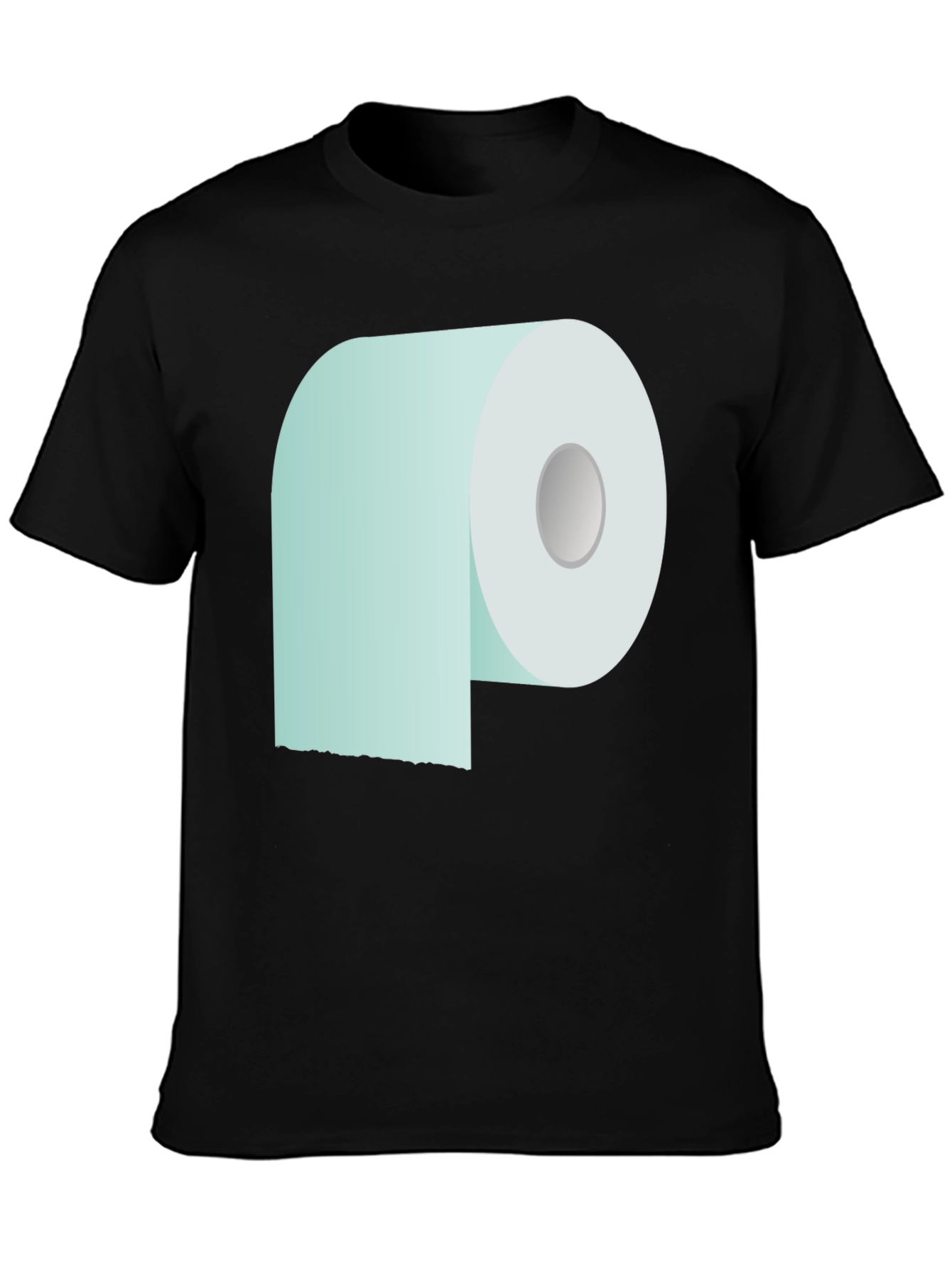Black Toilet Paper Graphic Tee - Novelty Comfort view 3