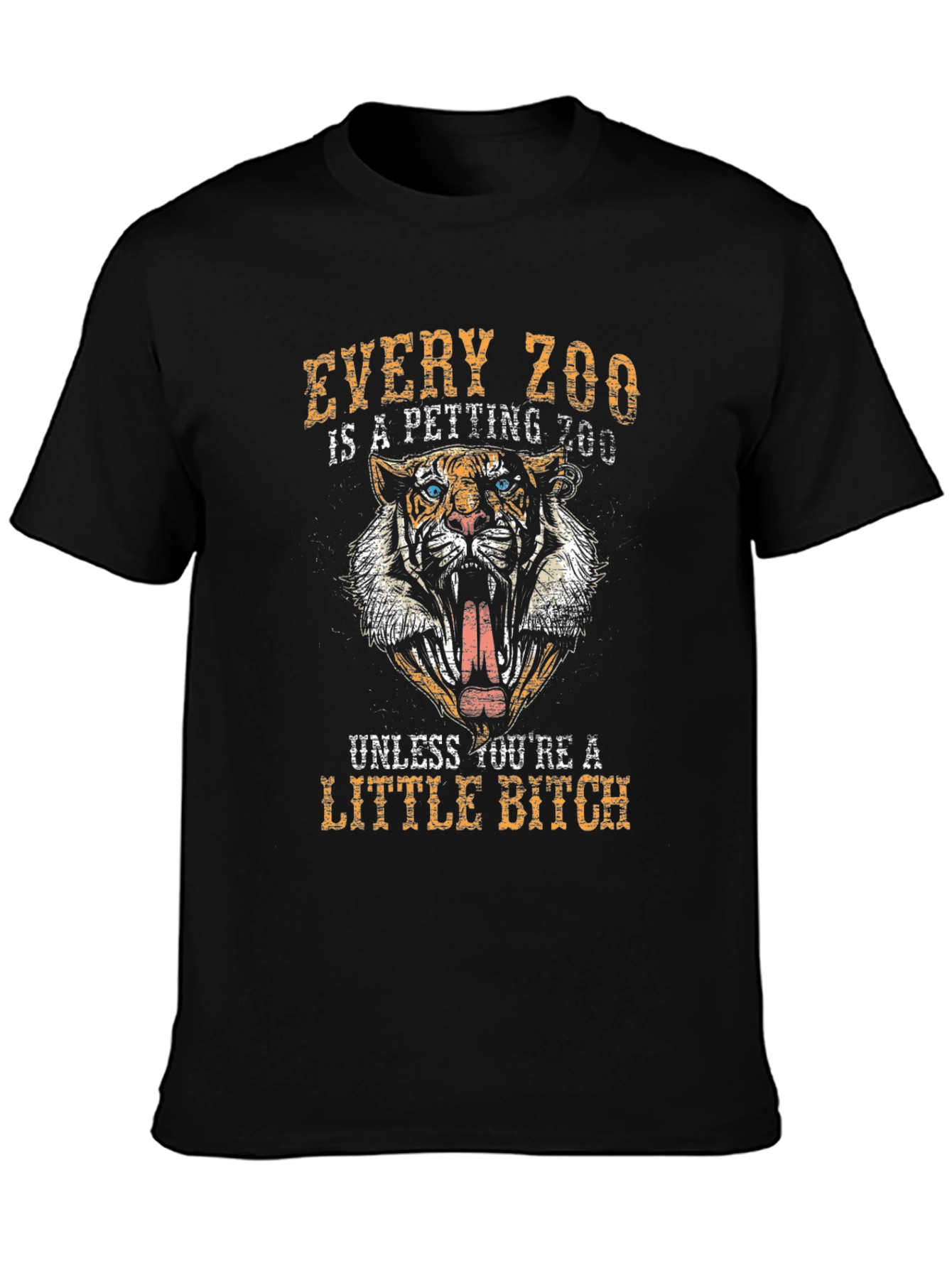 Black Every Zoo Petting Zoo Tiger Graphic Tee view 3