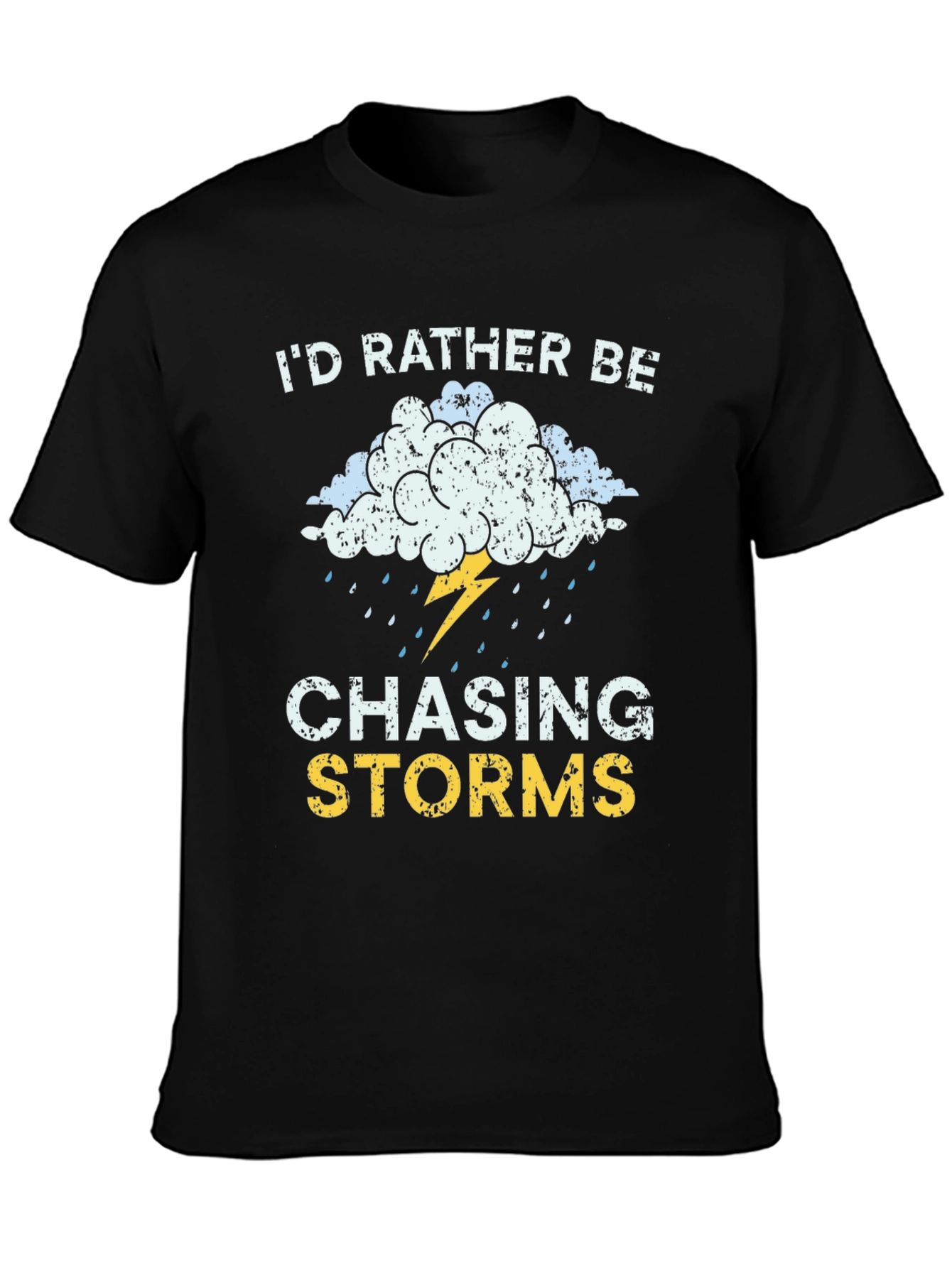 Black Chasing Storms Graphic T-Shirt view 3