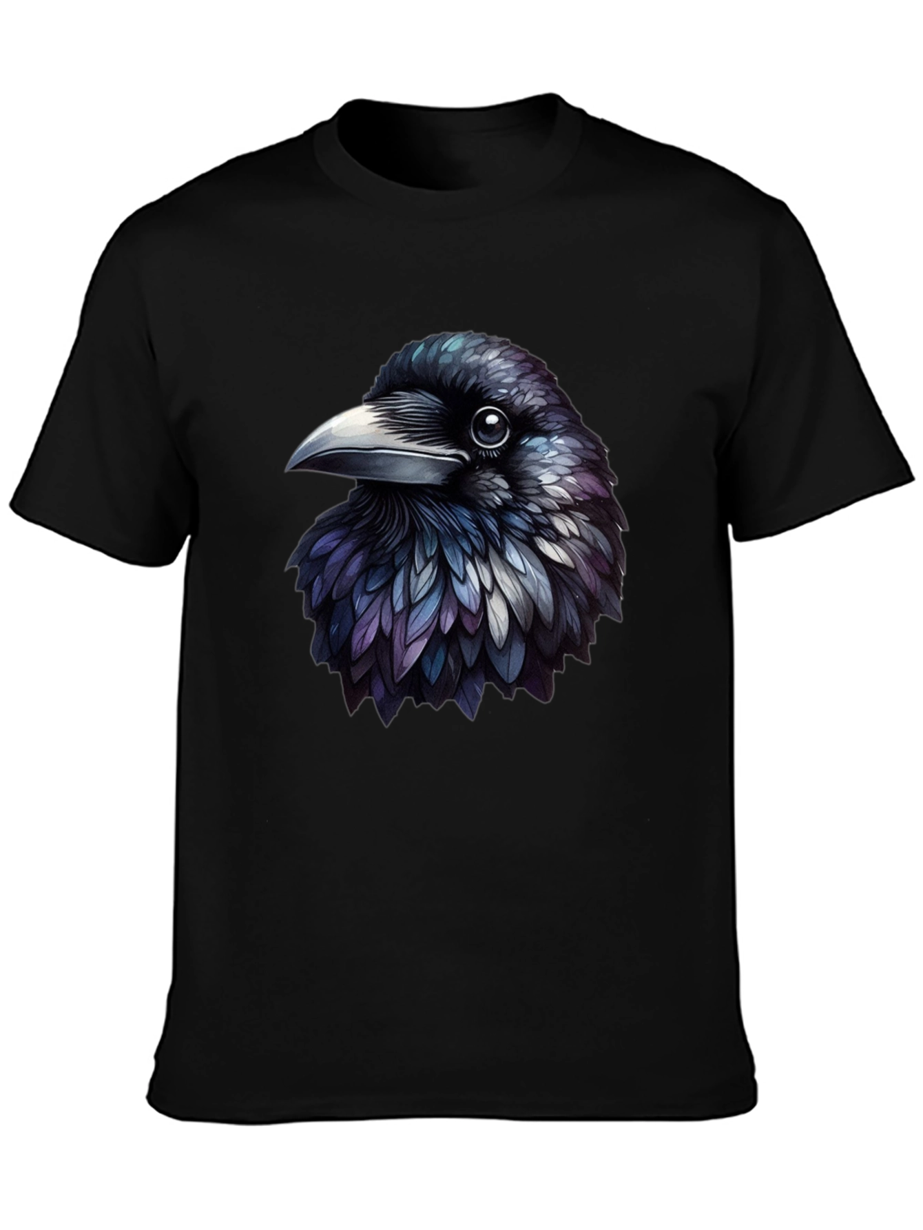 Black Raven Graphic Tee - Unique Bird Design view 3