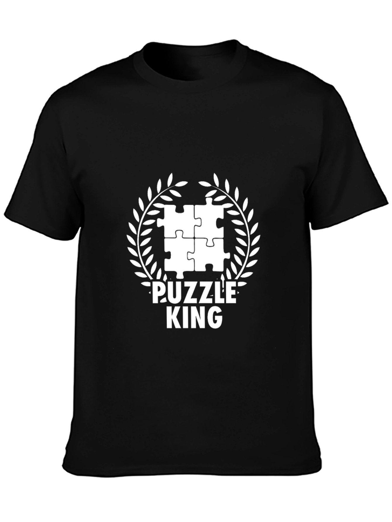 Black Puzzle King T-Shirt - Black Graphic Tee view 3