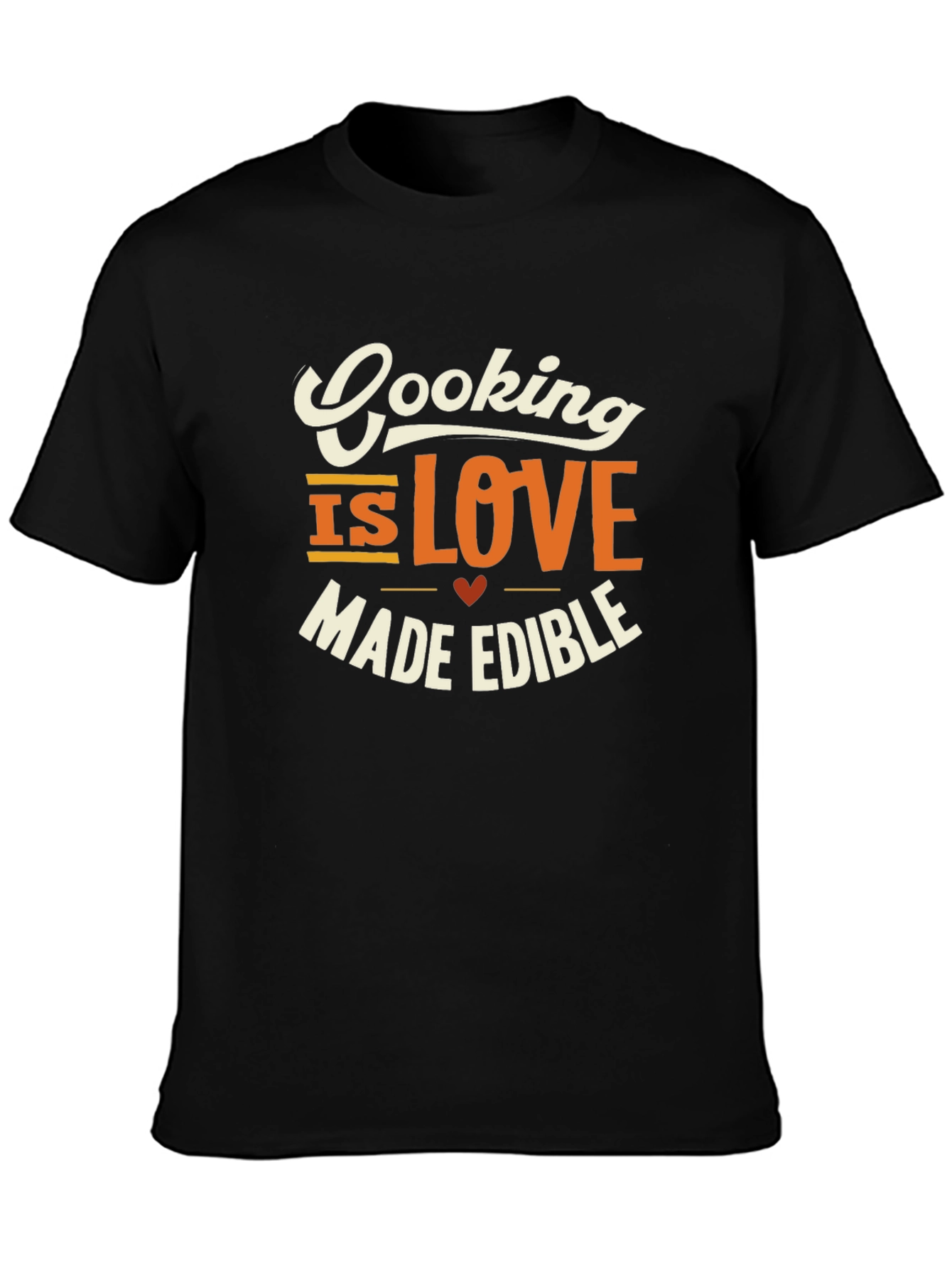 Black Cooking is Love Made Edible Graphic T-Shirt view 3