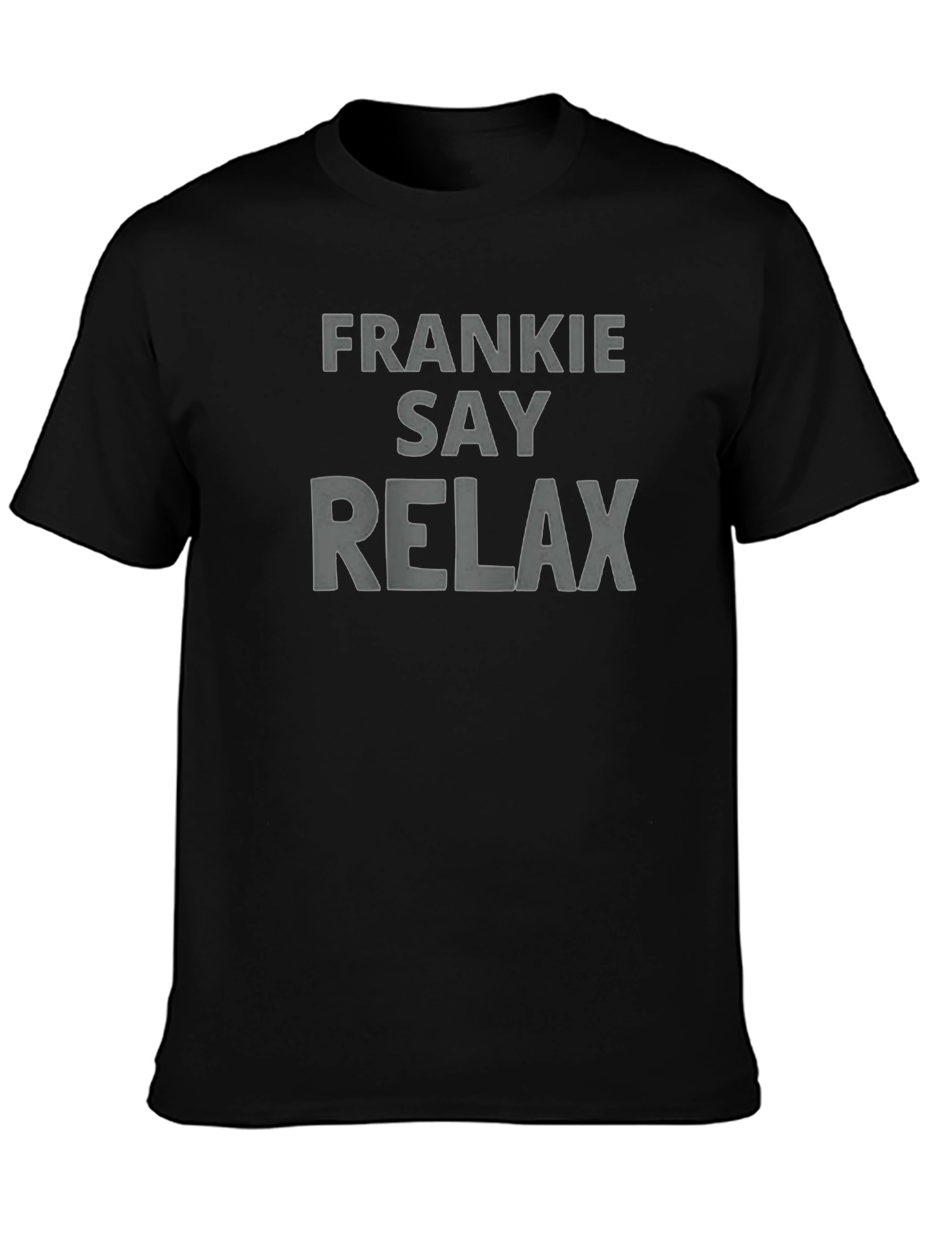 Black Frankie Say Relax Graphic Tee - Retro Style view 3