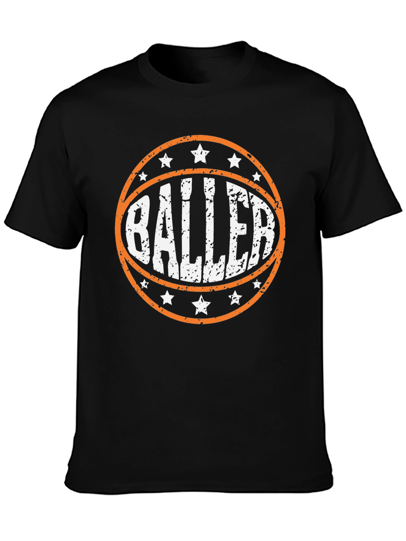 Black Baller Graphic Tee - Basketball Player T-Shirt view 3