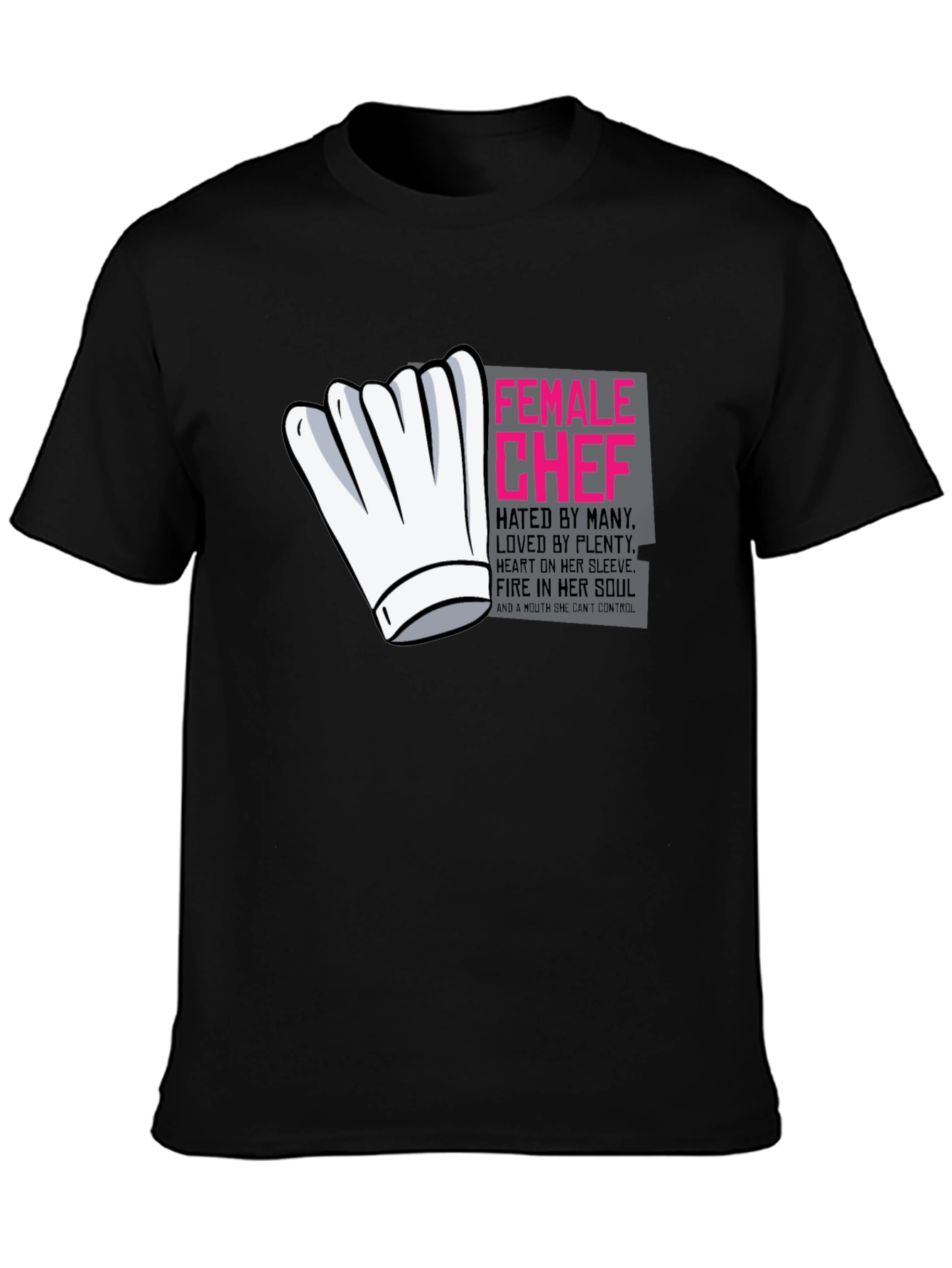 Black Female Chef Graphic T-Shirt view 3