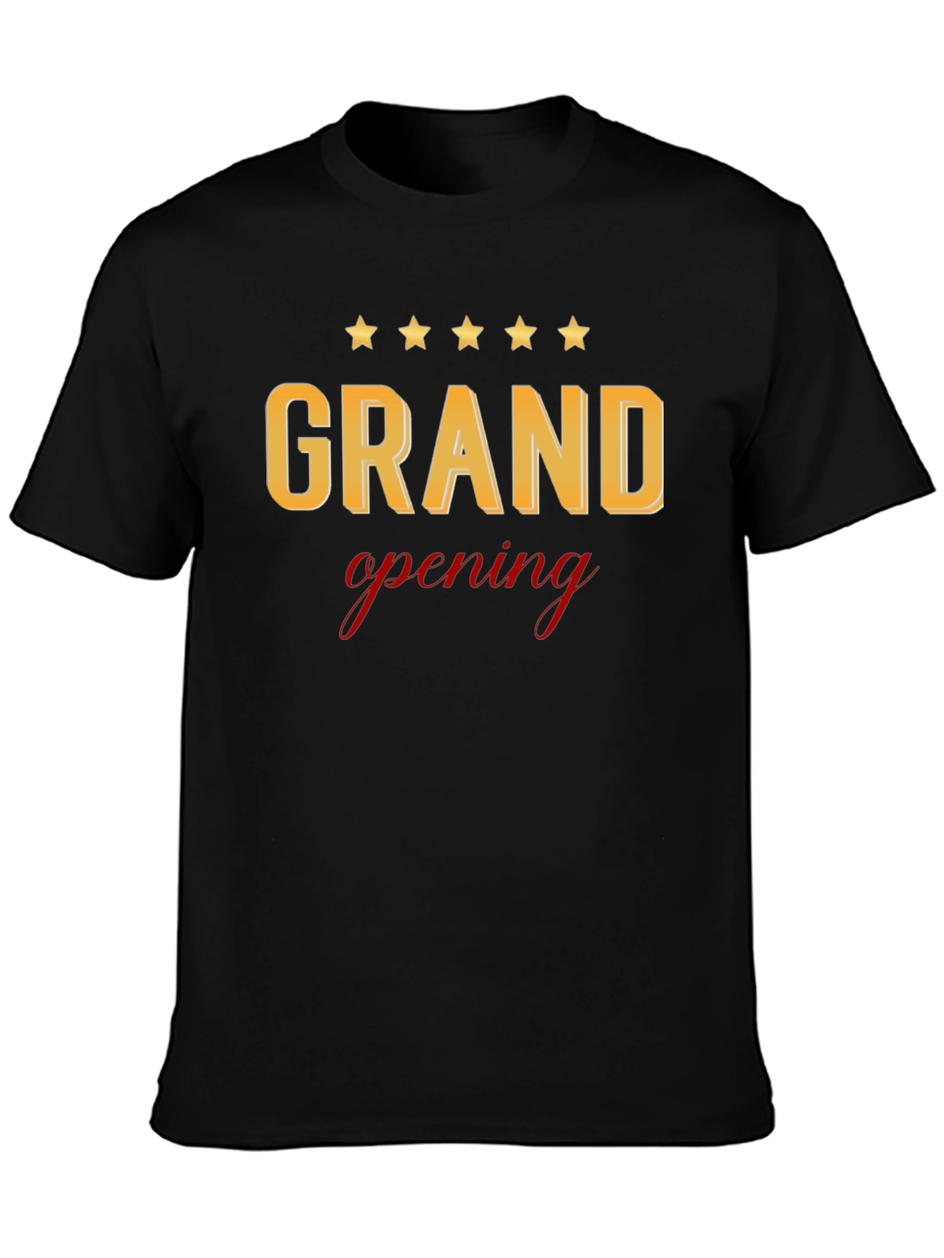Black Grand Opening Celebration T-Shirt view 3