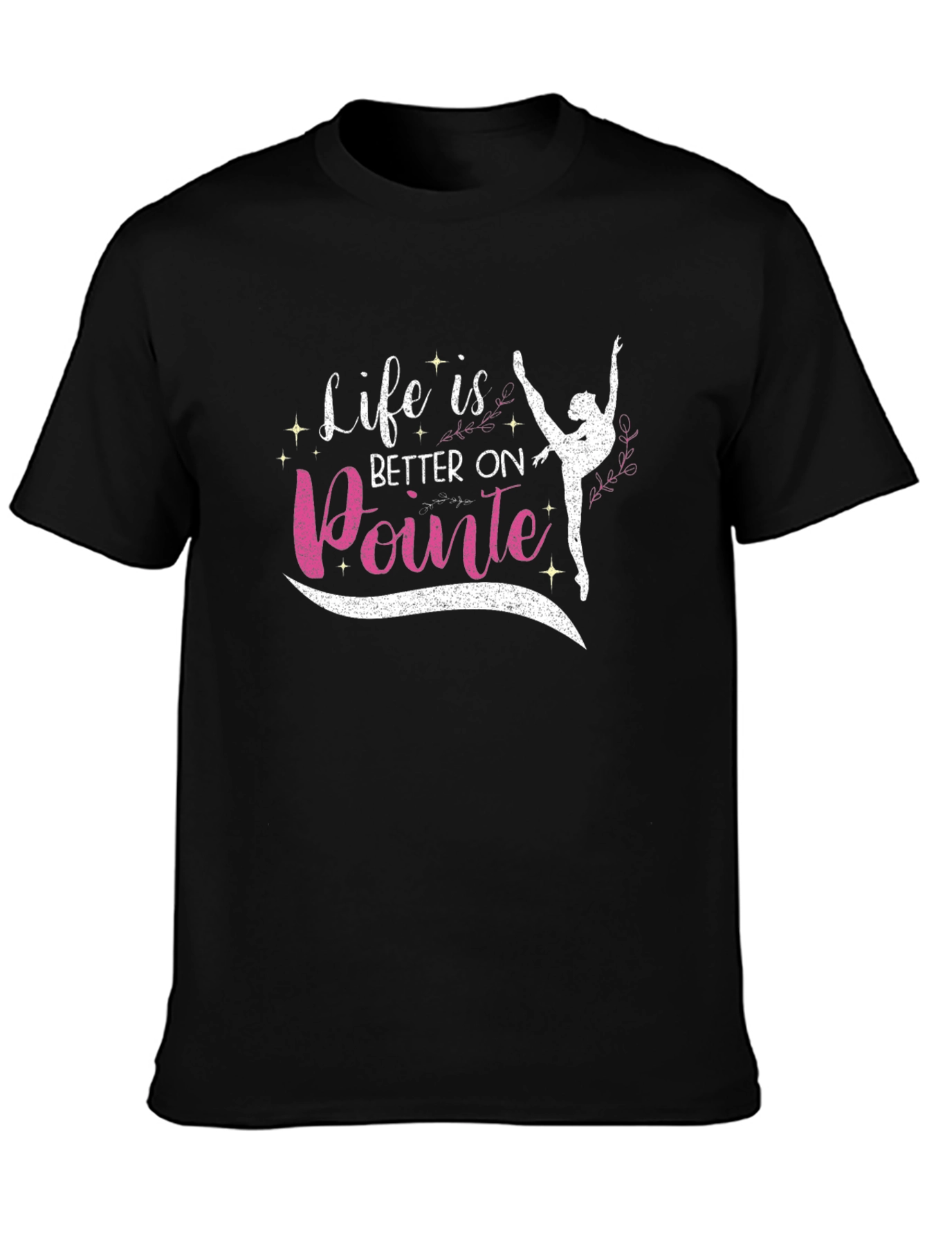 Black Ballet Pointe T-Shirt - Life is Better view 3