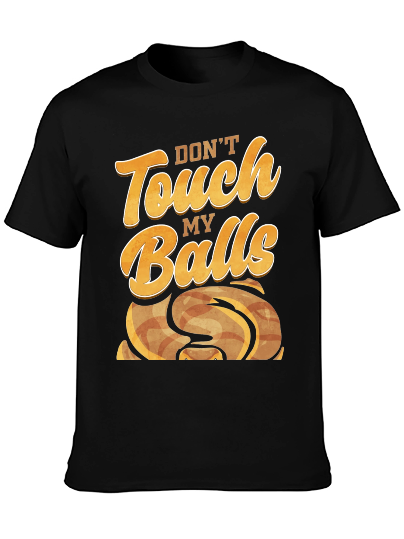 Black Don't Touch My Balls - Novelty Graphic T-Shirt view 3