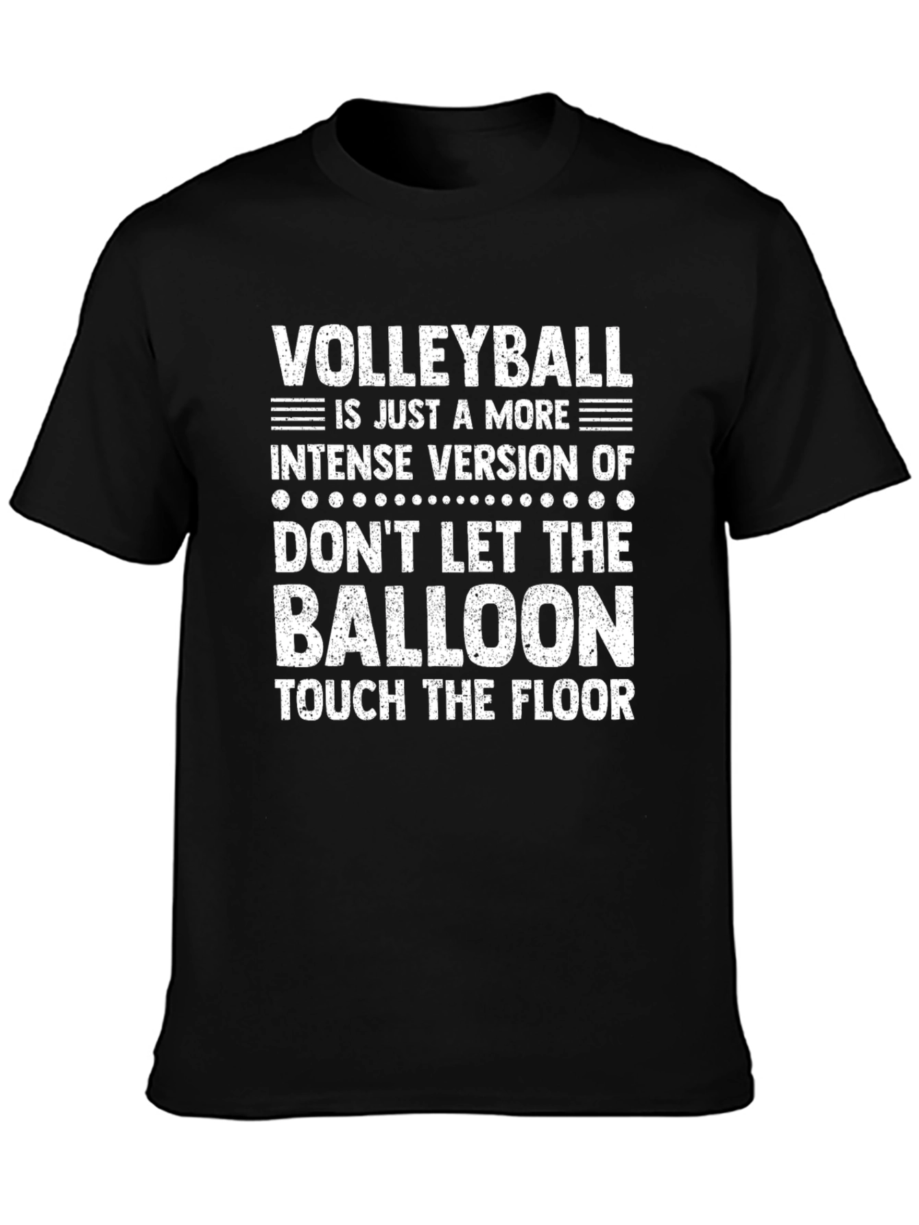 Black Volleyball Intense Version T-Shirt view 3