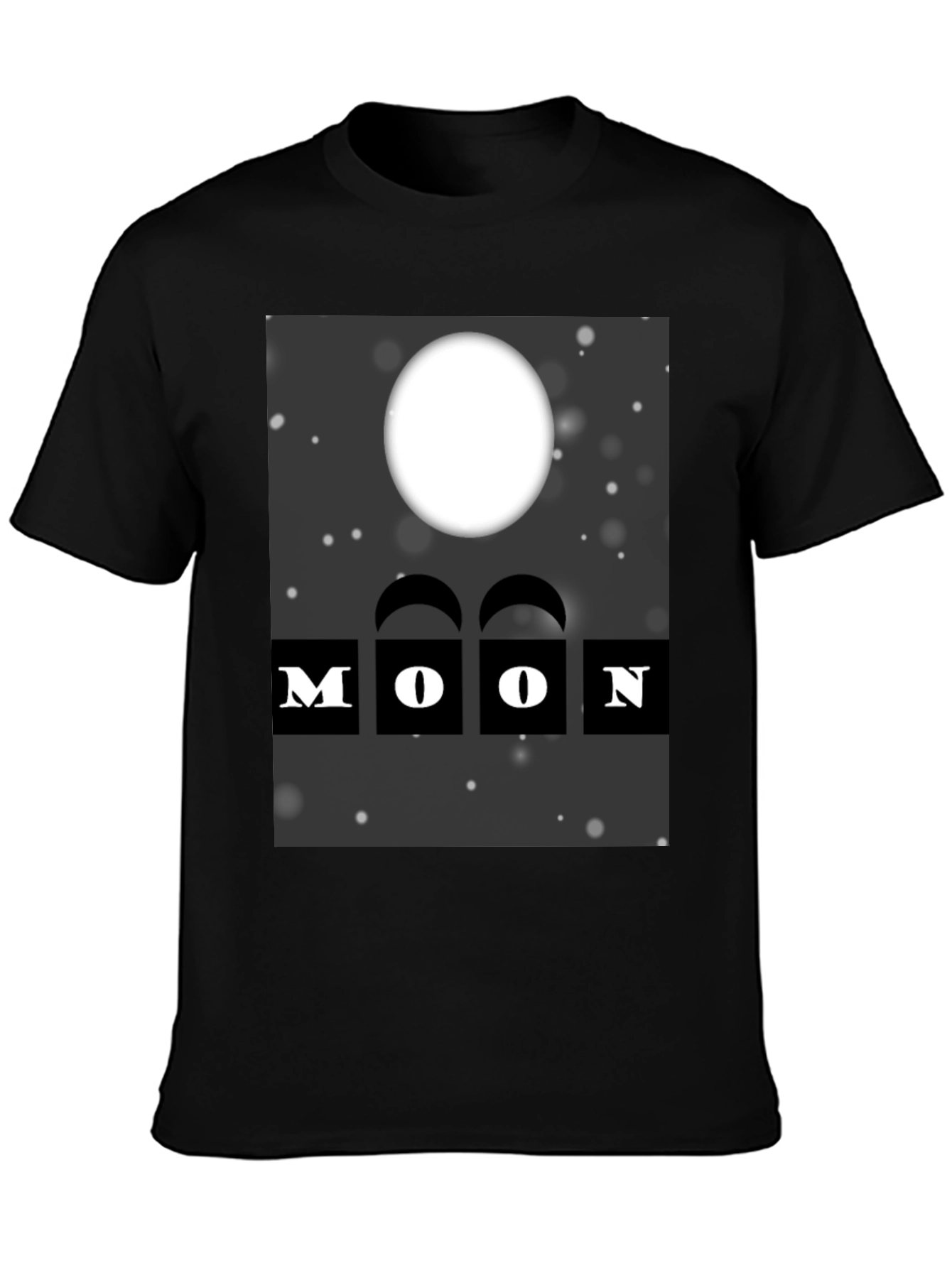 Black Moon Graphic Black T-Shirt view 3