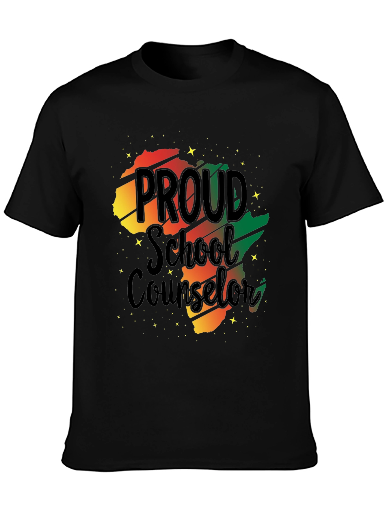 Proud School Counselor Black Pride T-Shirt - 3