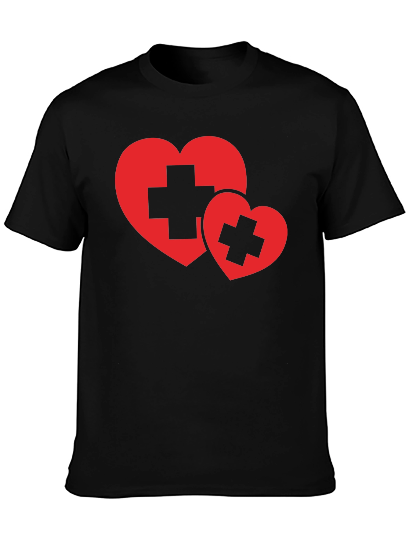 Black Heart Plus Graphic Tee - Black Unisex view 3