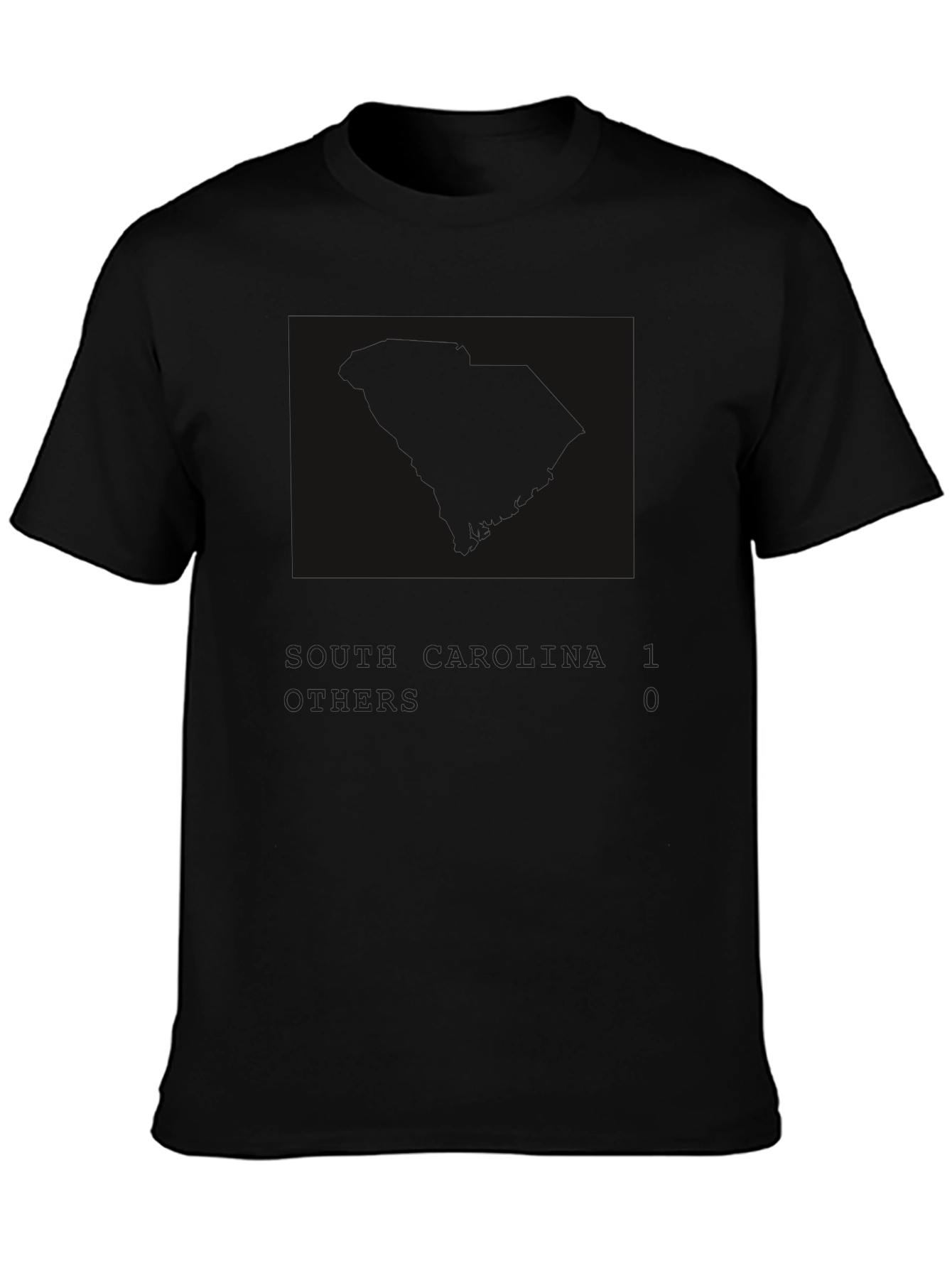 Black Men's Black Graphic T-Shirt view 3