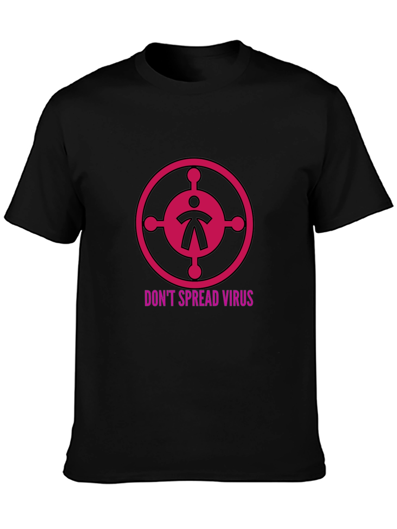 Black Don't Spread Virus Graphic Tee view 3