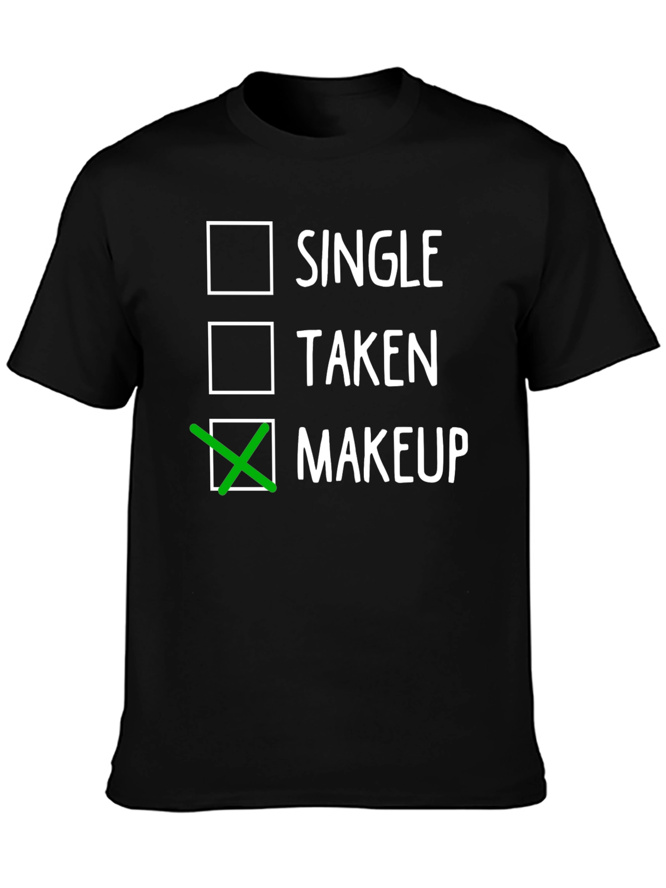 Black Makeup Obsessed T-Shirt - Single Taken Makeup view 3