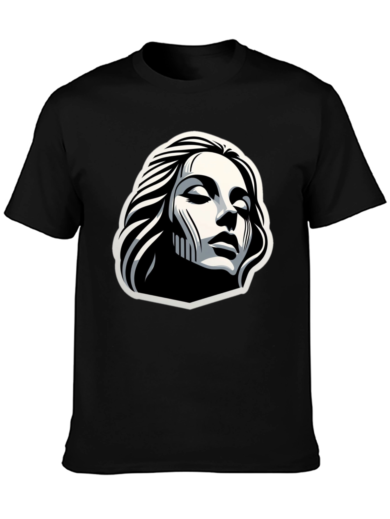 Black Monochrome Art Tee view 3