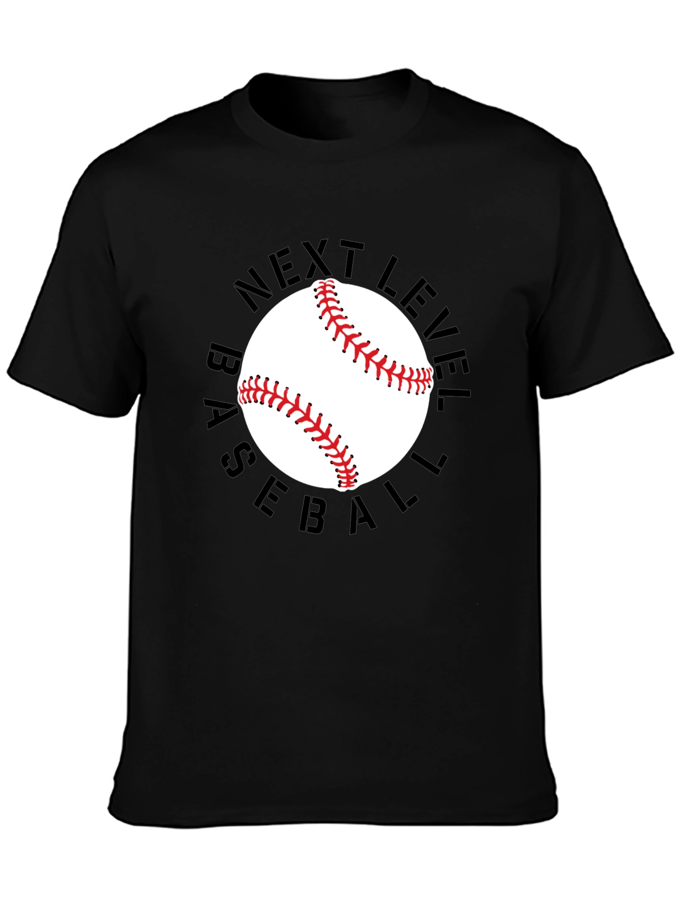 Black Next Level Baseball Graphic Tee view 3