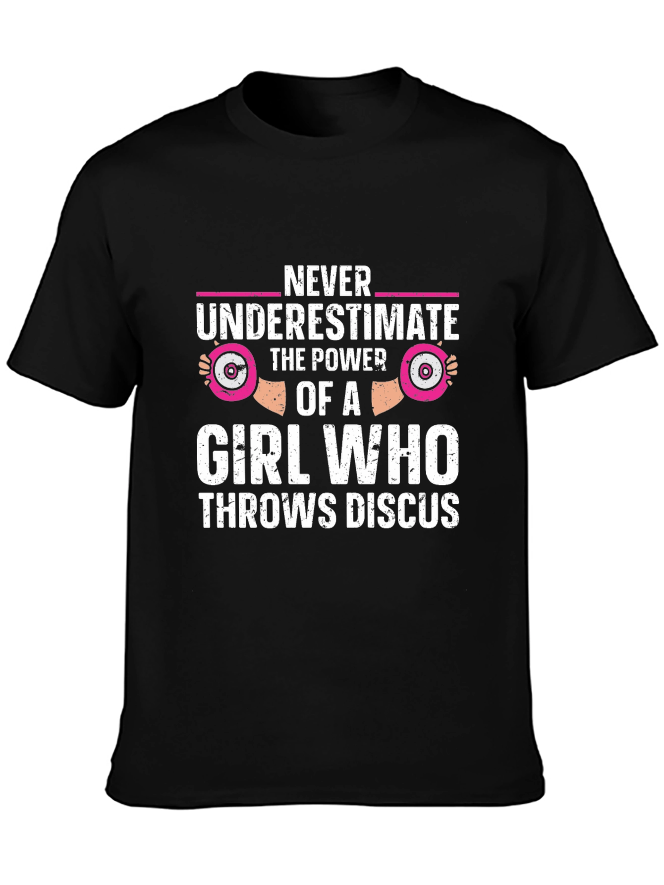 Black Girl Discus Thrower Power T-Shirt view 3