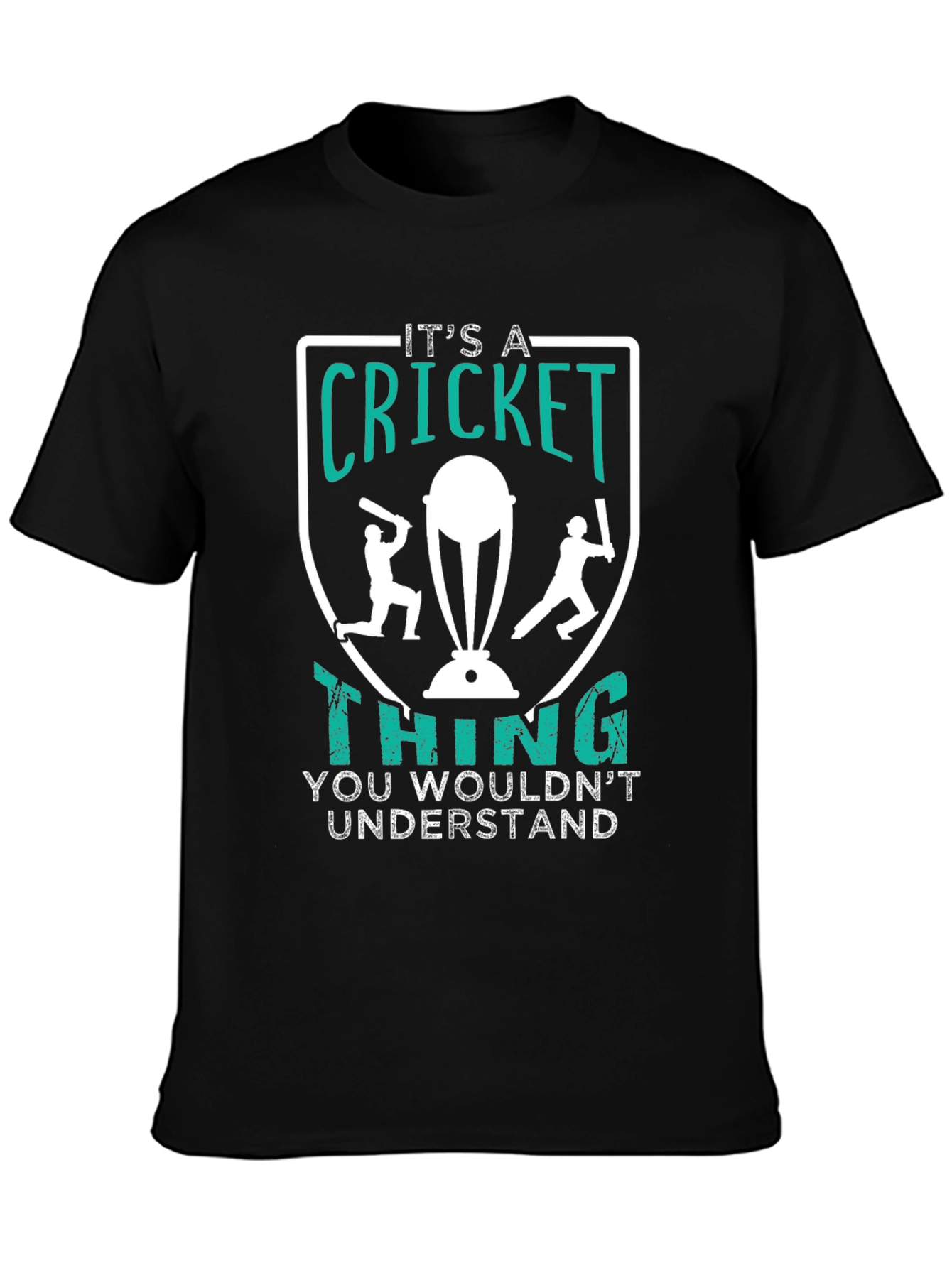 Black Cricket Thing Graphic T-Shirt view 3