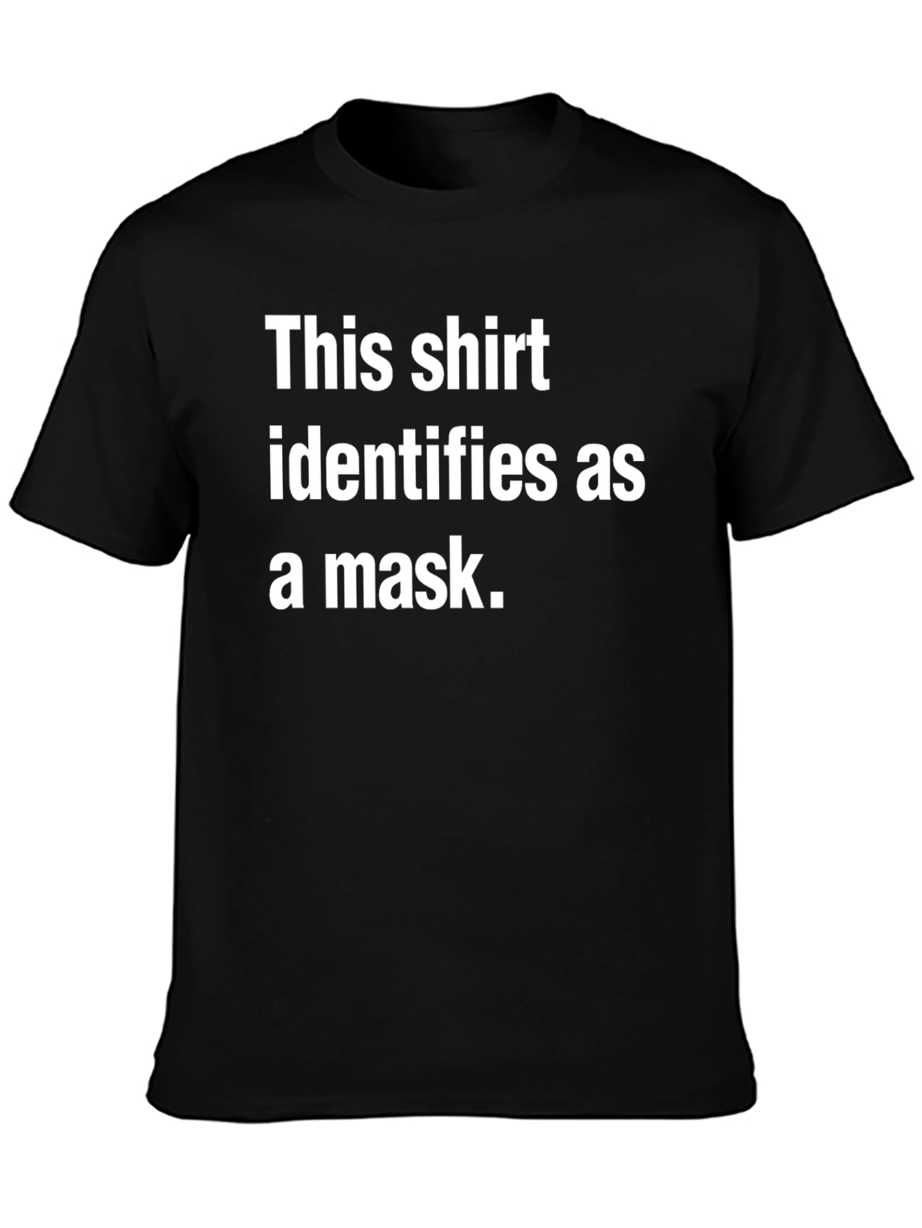 Black Funny Mask T-Shirt - Statement Tee view 3