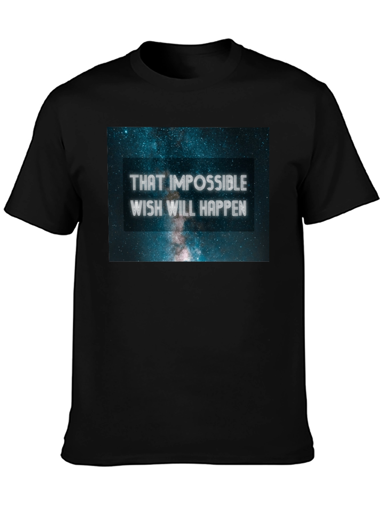 Black Impossible Wish Tee - Galaxy Dream view 3
