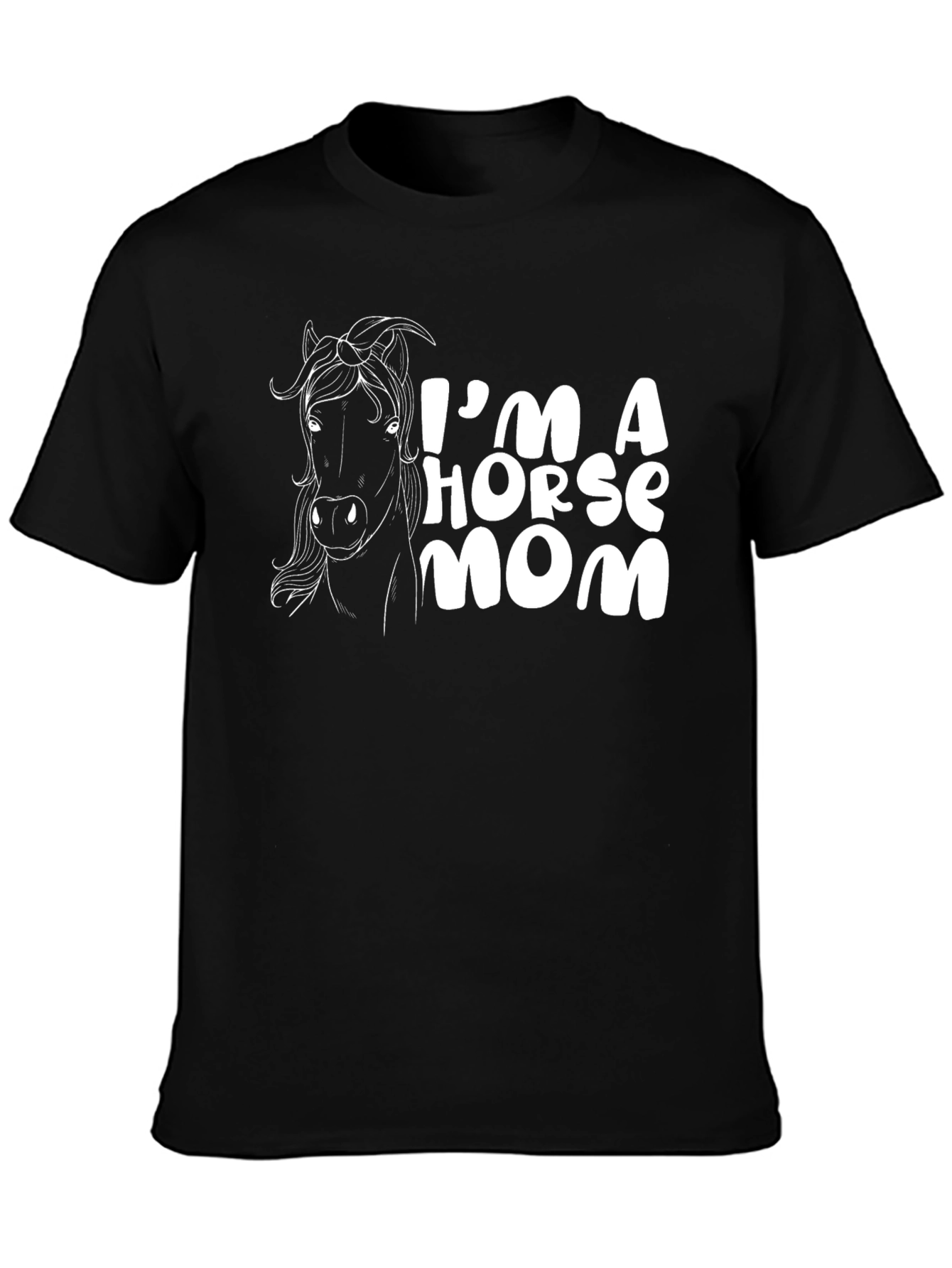 Black I'm A Horse Mom Graphic Tee view 3
