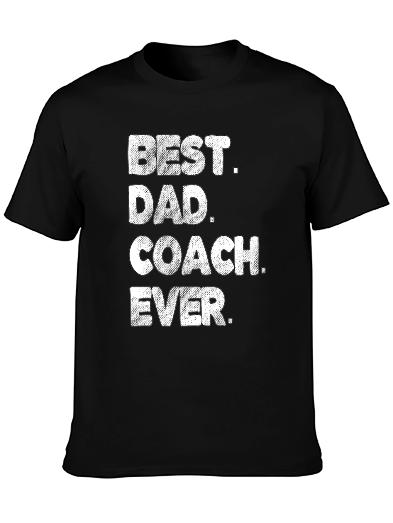 Black Best Dad Coach Ever T-Shirt - Men's Graphic Tee view 3