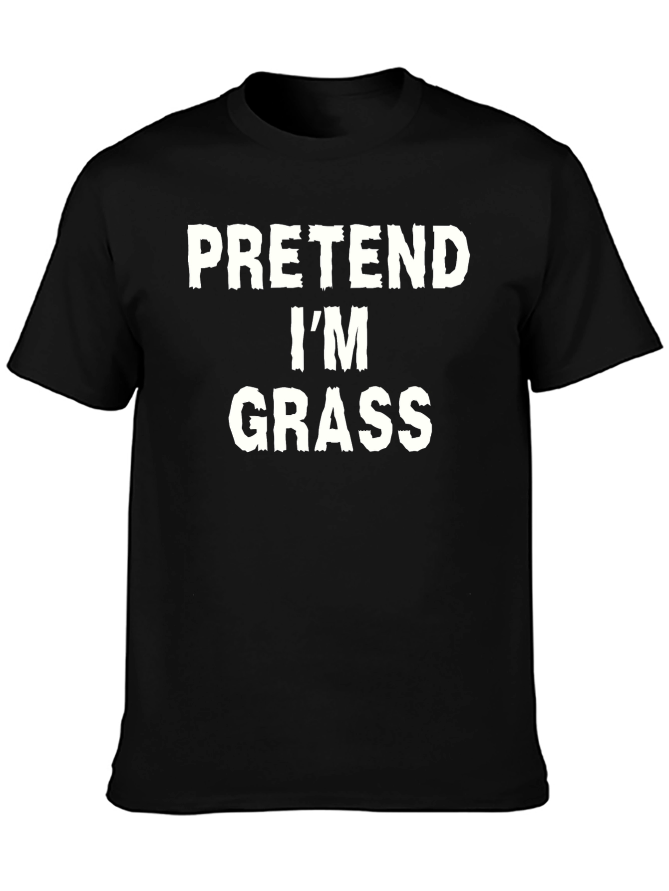 Black Pretend I'm Grass T-Shirt - Funny Costume Tee view 3