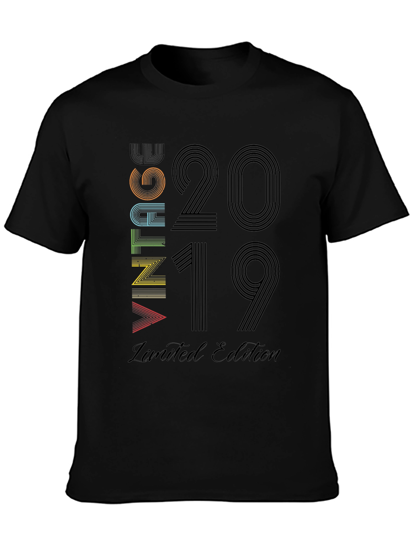 Black Vintage 2019 Limited Edition Black T-Shirt view 3