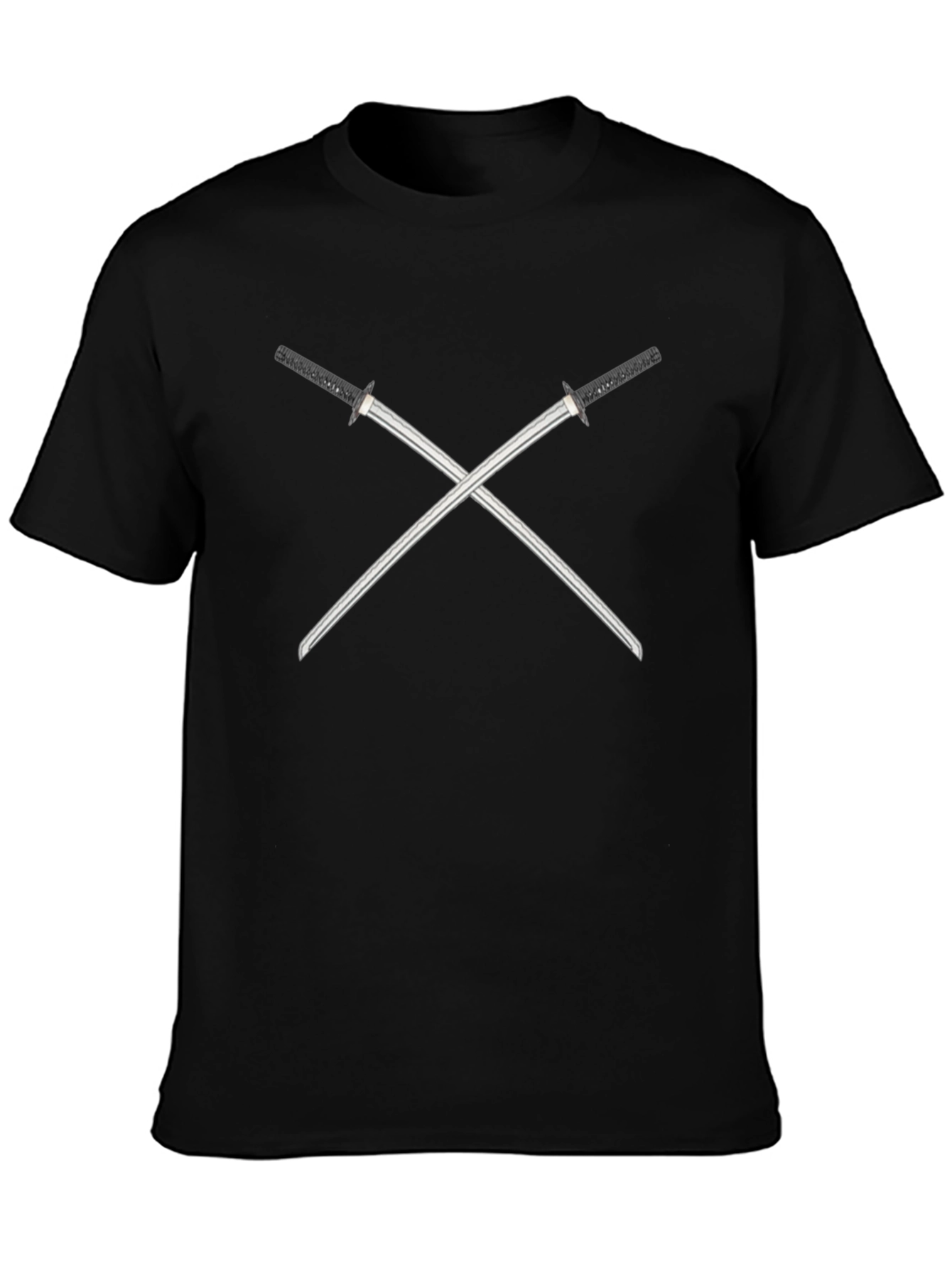 Black Crossed Swords Graphic Tee - Black view 3